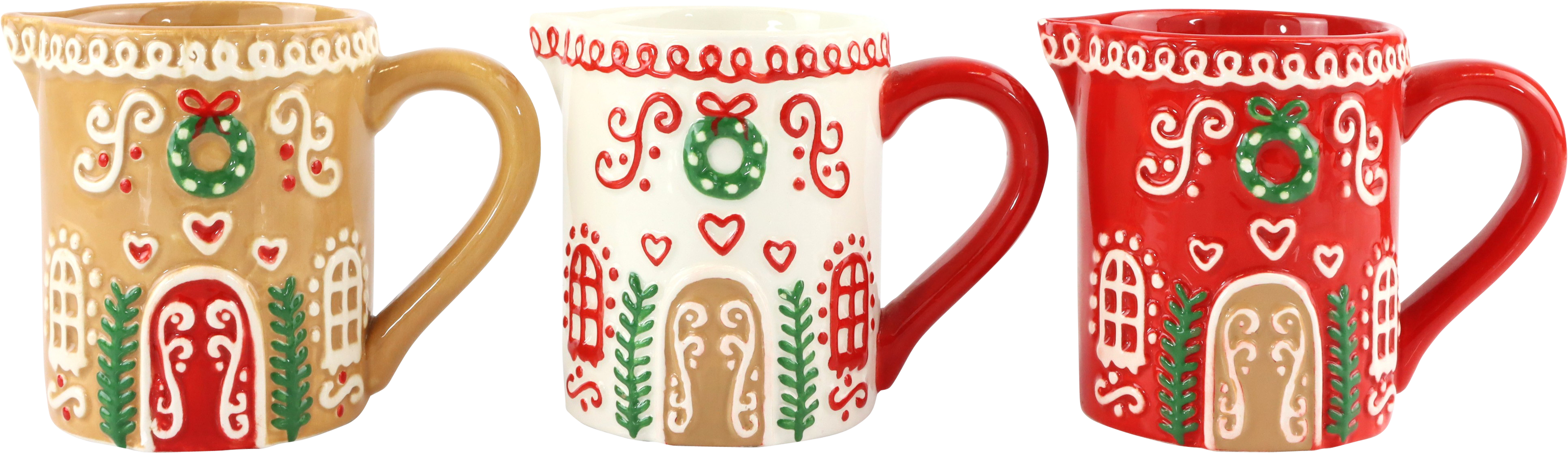 1094 HENKELKRÜGE CANDY COTTAGE  S/3