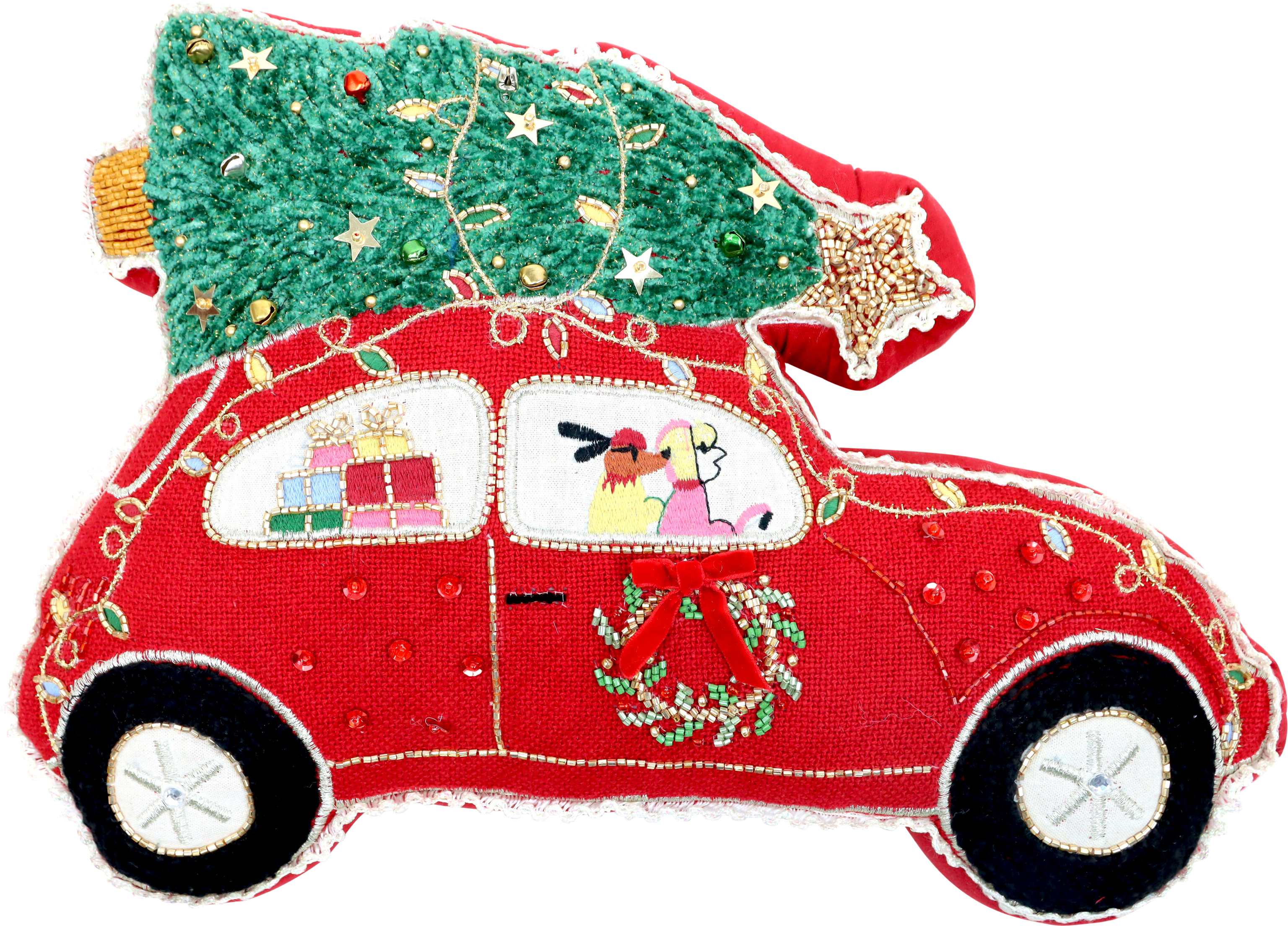 1189 CUSCINO WEIHNACHTSAUTO 28X39