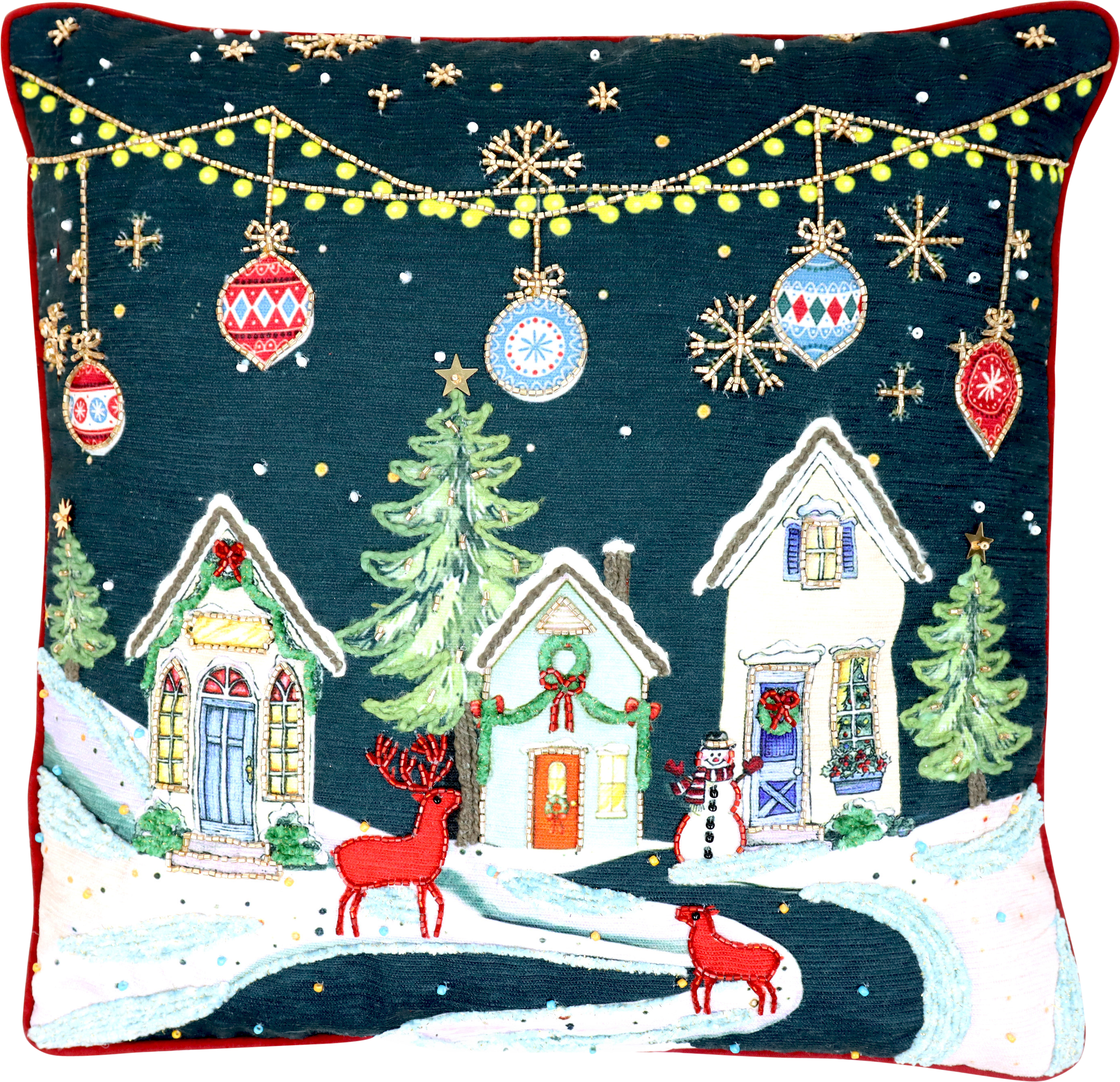 1193 CUSCINO XMAS-VILLAGE 40X40