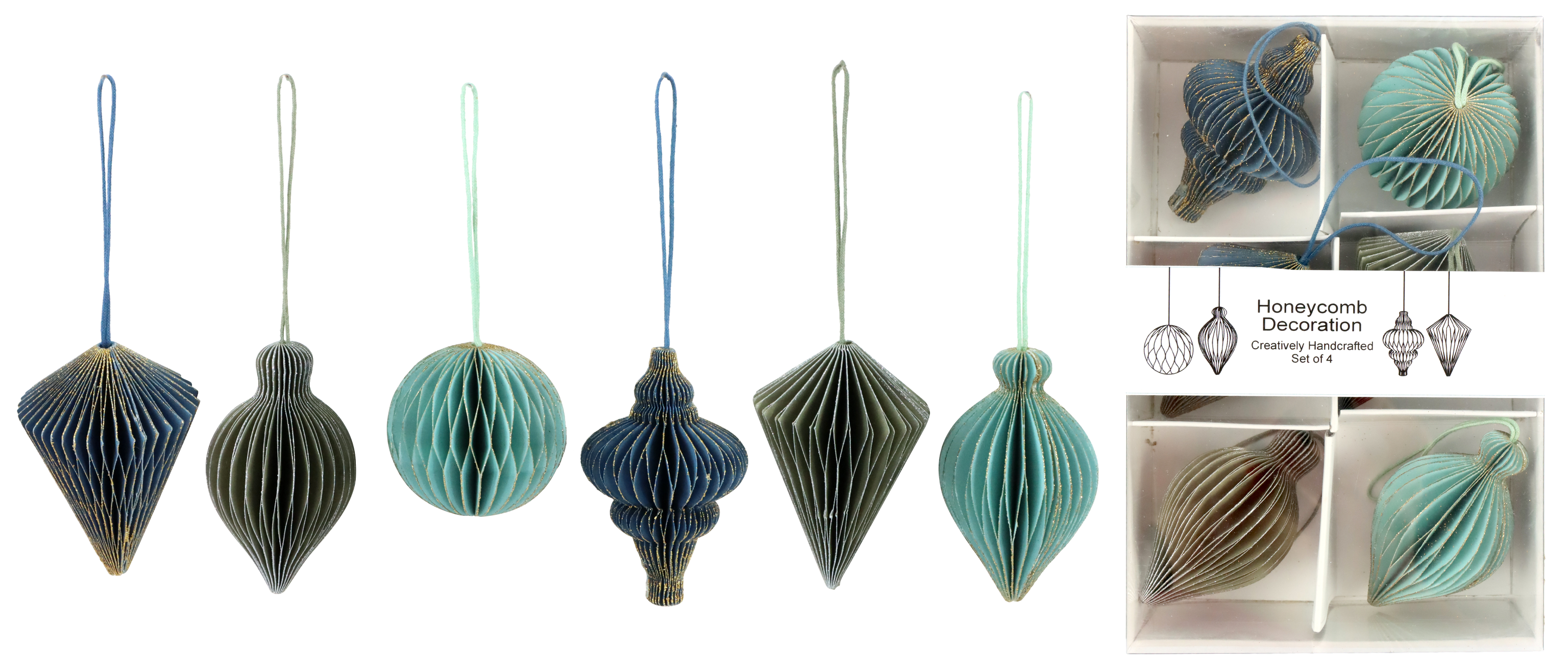 1292 DECO CELEBRAZIONE  HONEYCOMB  6PZ