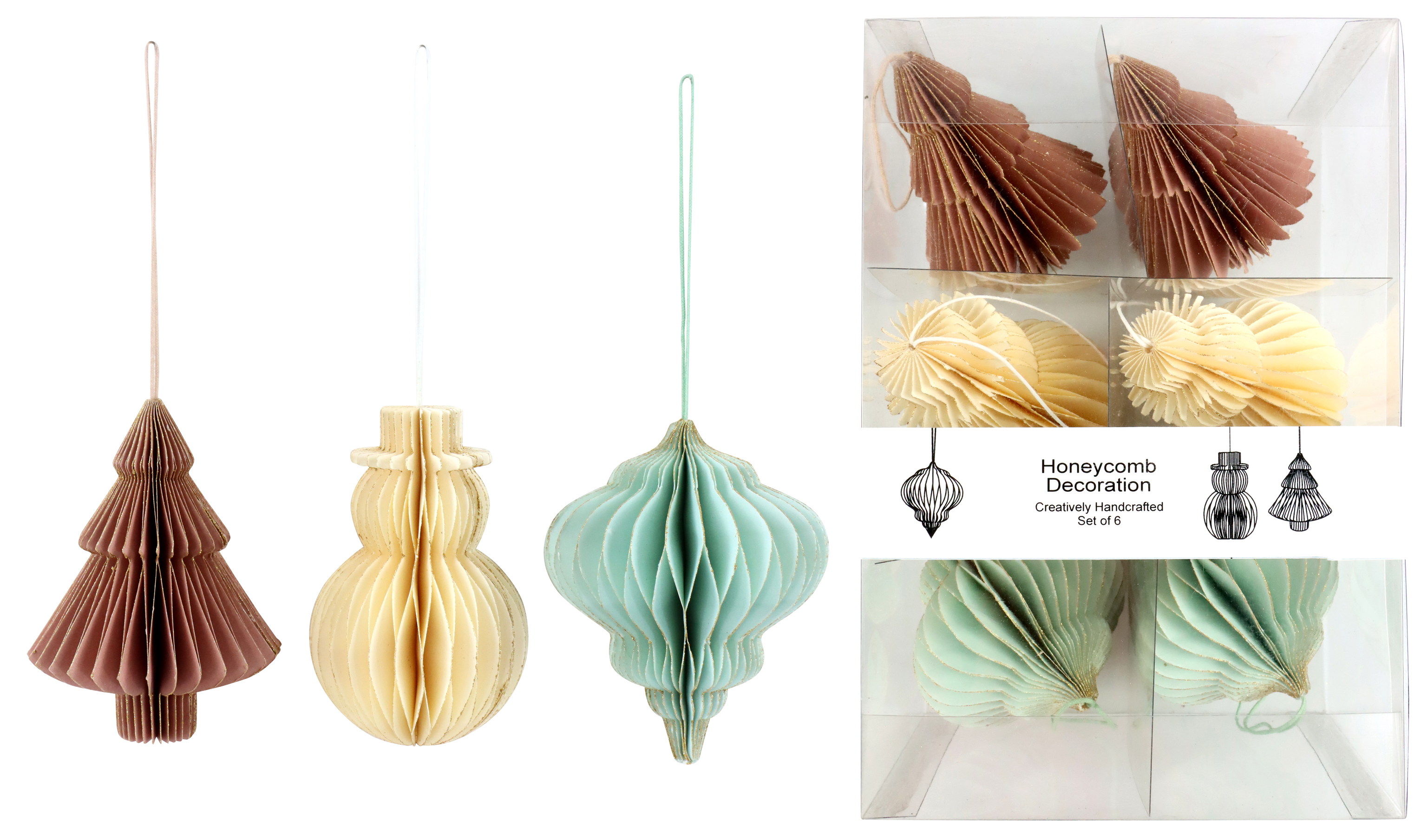 1293 DECO CELEBRAZIONE  HONEYCOMB  6PZ