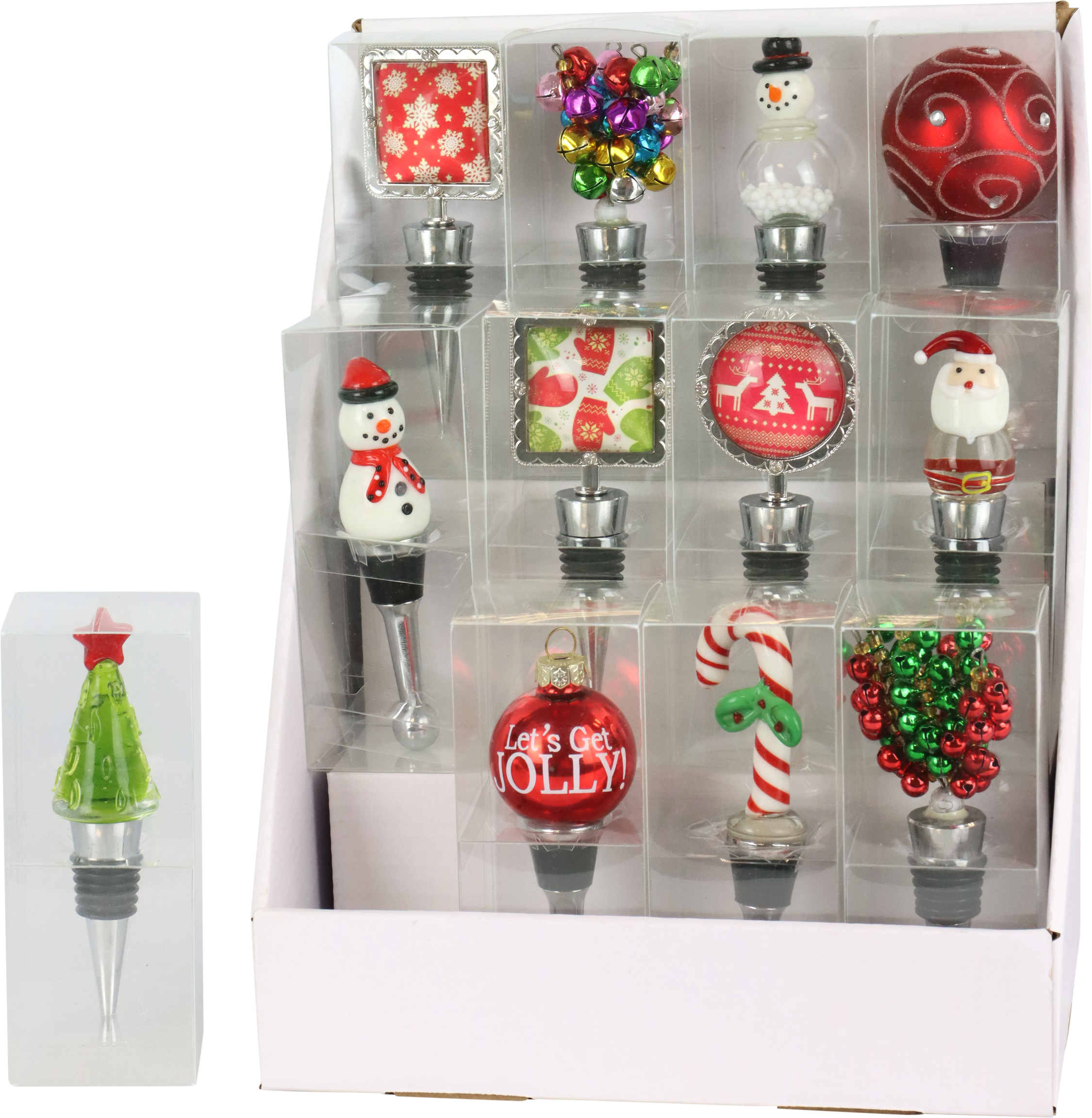 1373 DISPLAY  TAPPI BOTTIGLIA XMAS  12PZ