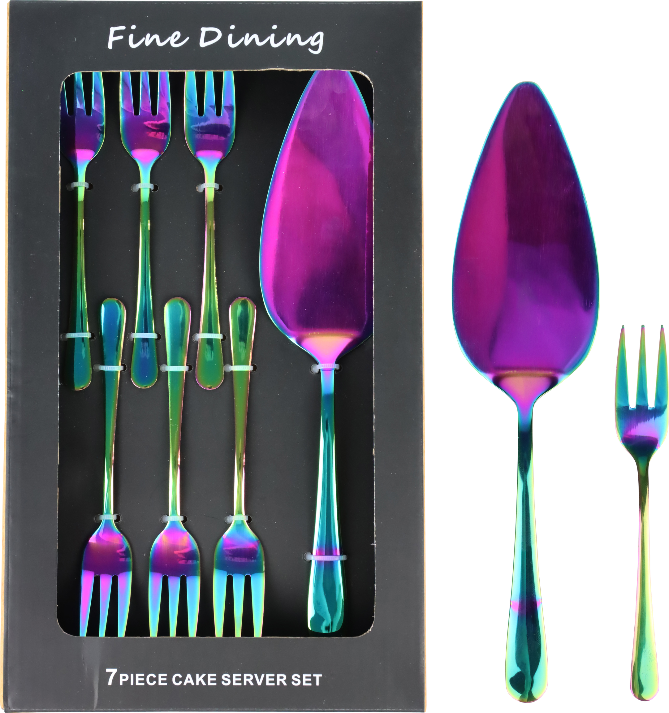 1798 KUCHENBESTECKSET RAINBOW  S/7