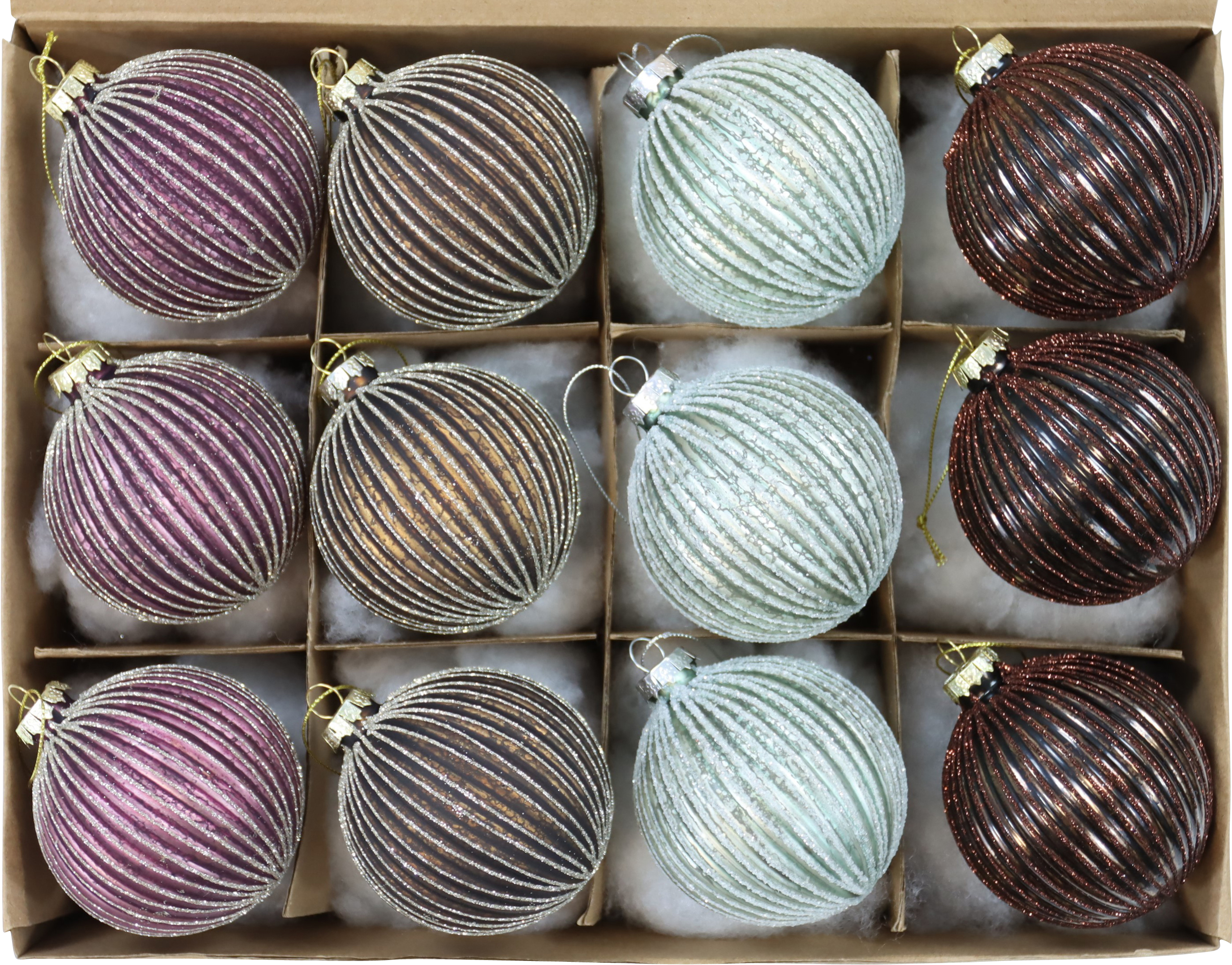 2191 SFERE VETRO  GLAMOUR  12PZ