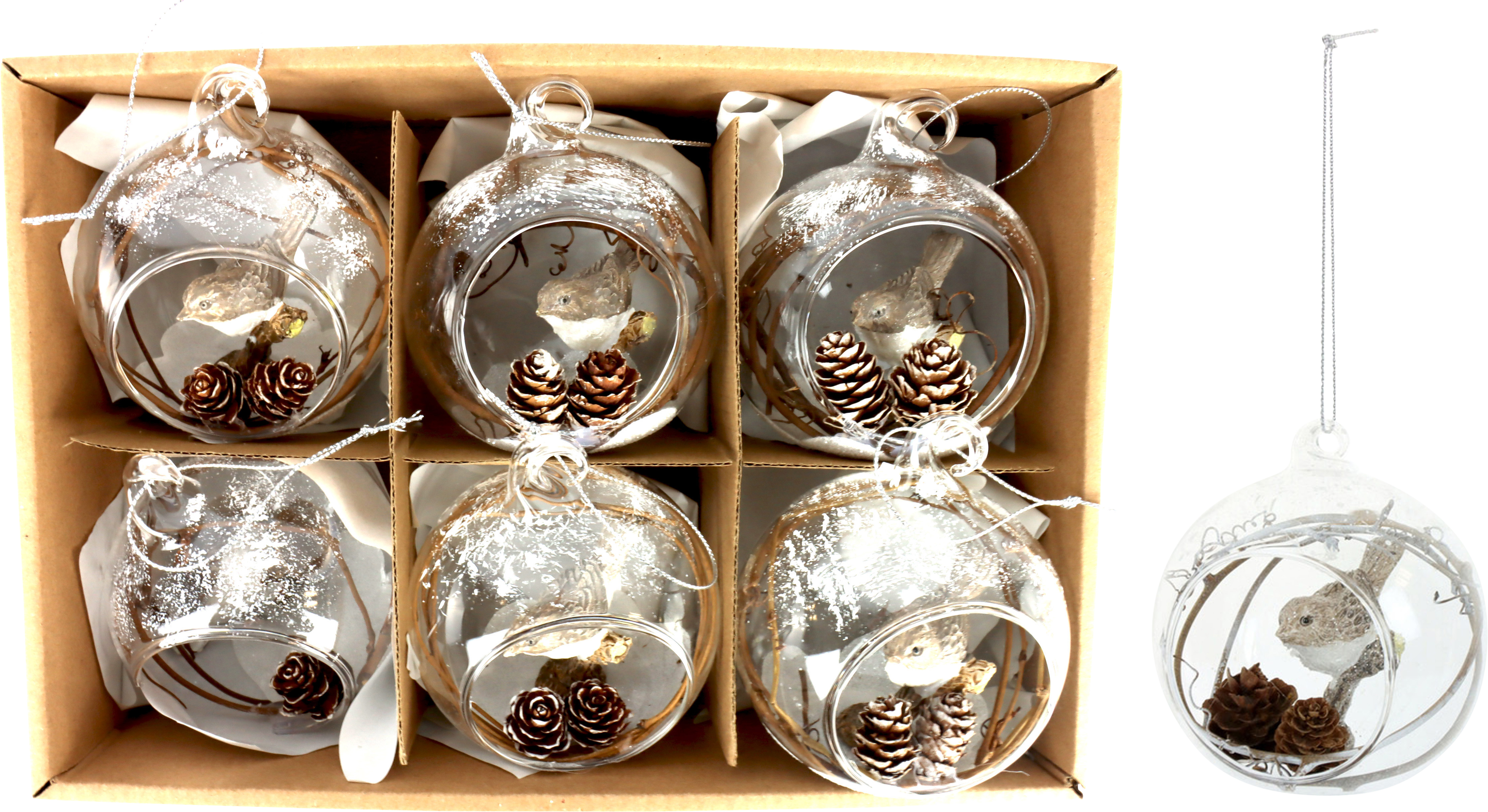 2198 BOULES EN VERRE ZAUNKÖNIG  6P