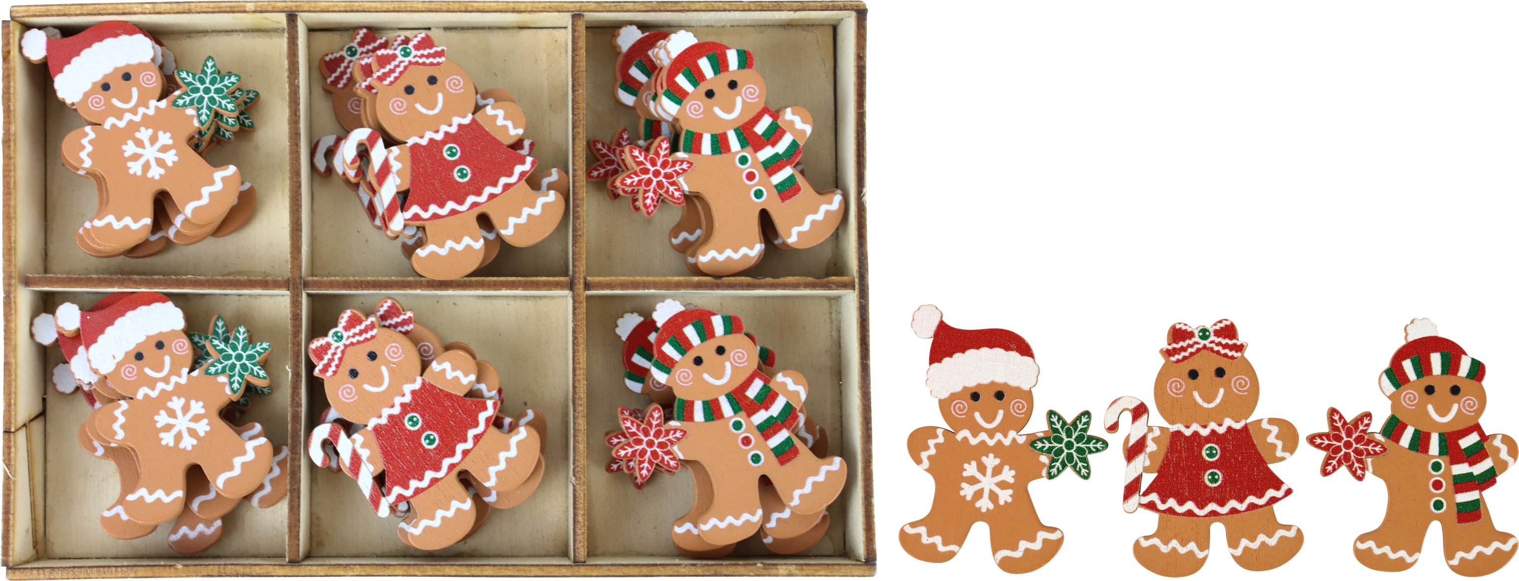 2747 SCATOLA LEGNO GINGERBREAD MAN  24PZ