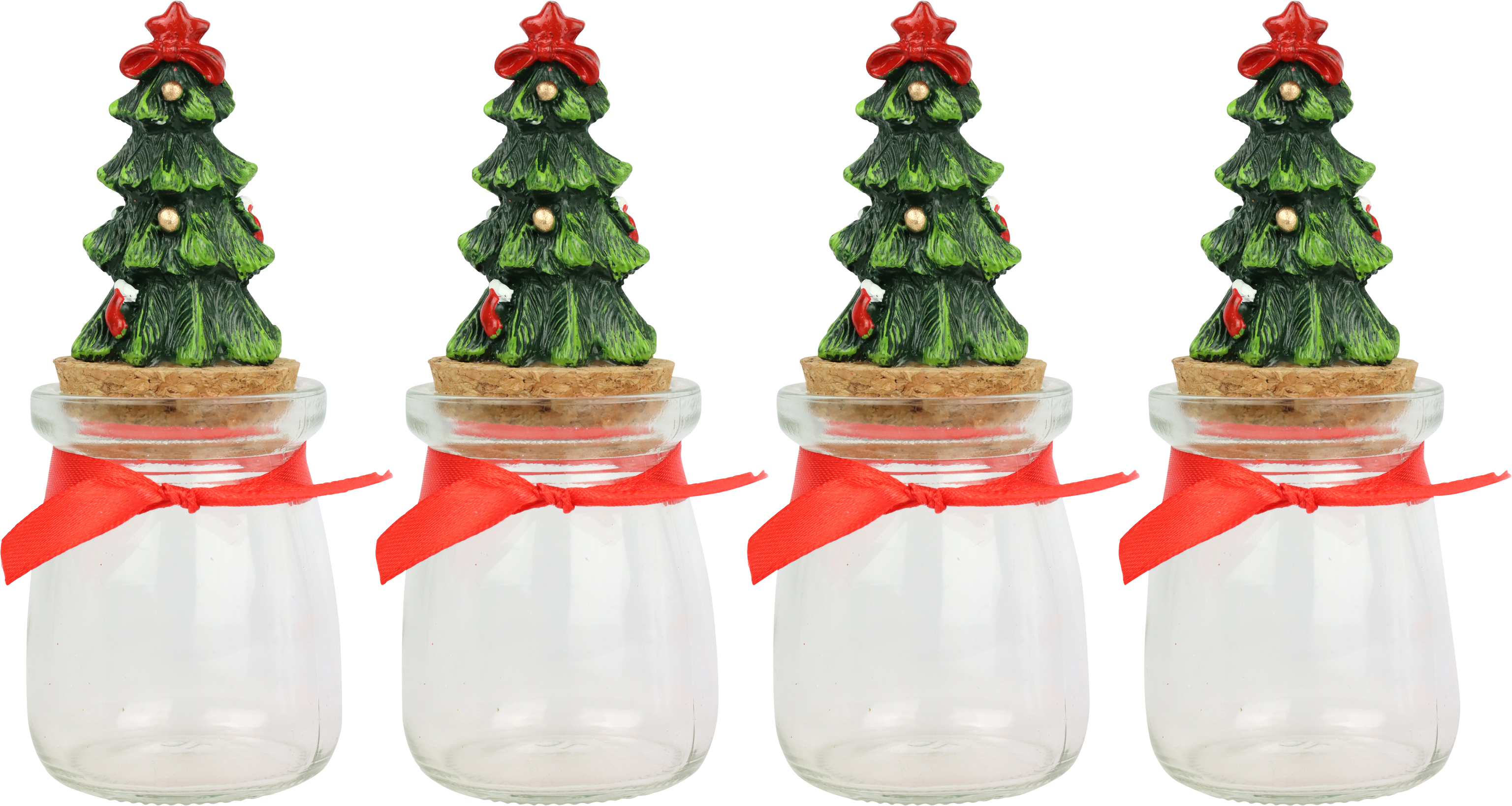 2869 BARATTOLI VETRO ALBERI  4PZ