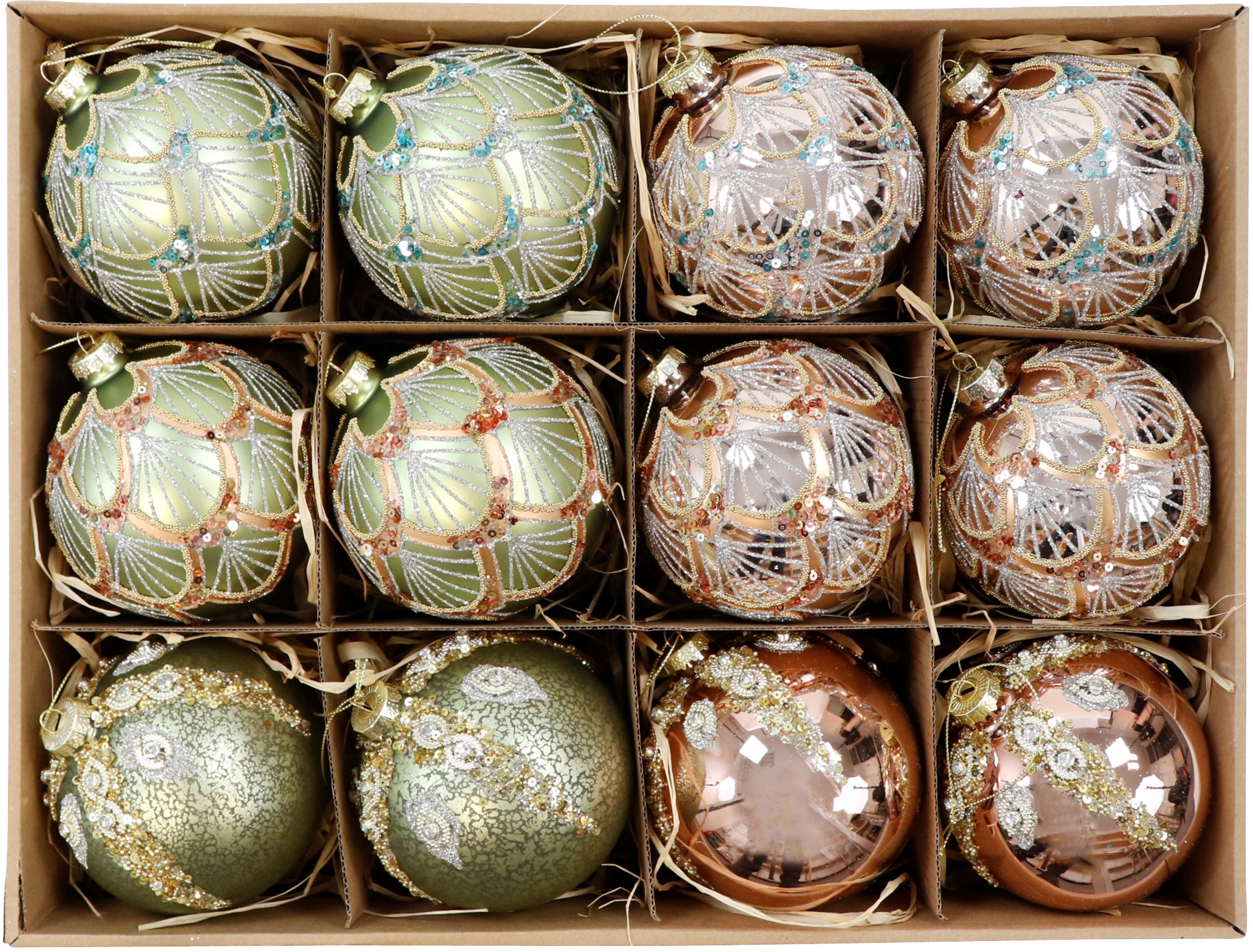 3119 BOX VINTAGE  GLASKUGELN  12PZ