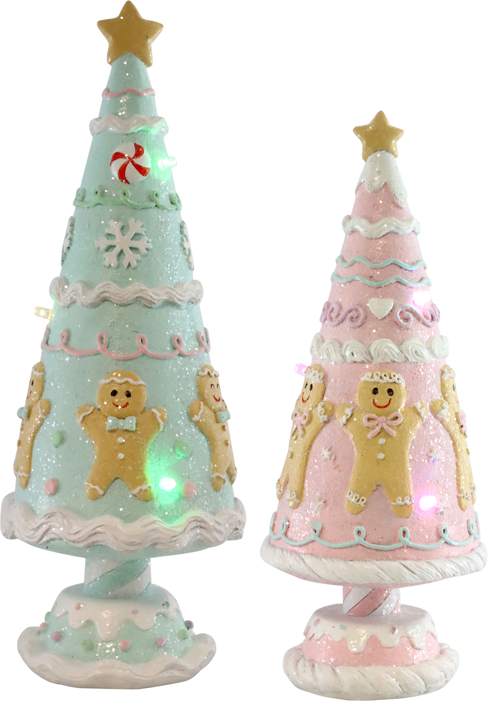 3371 LED-TREES CANDY XMAS  S/2