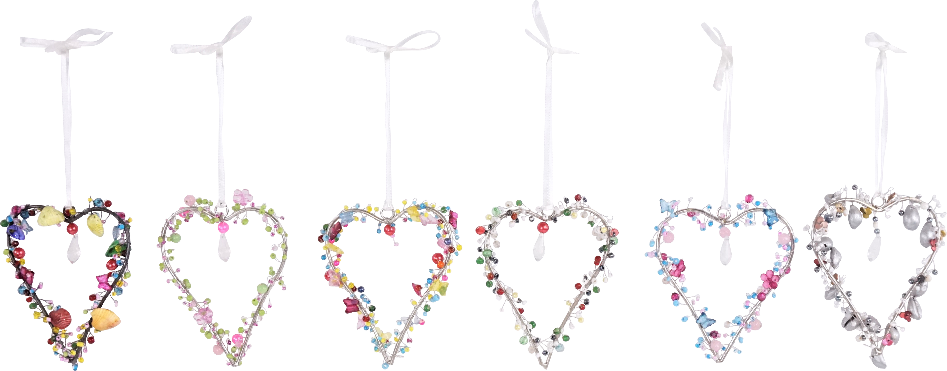 3495 HANGERS HEARTS  S/6