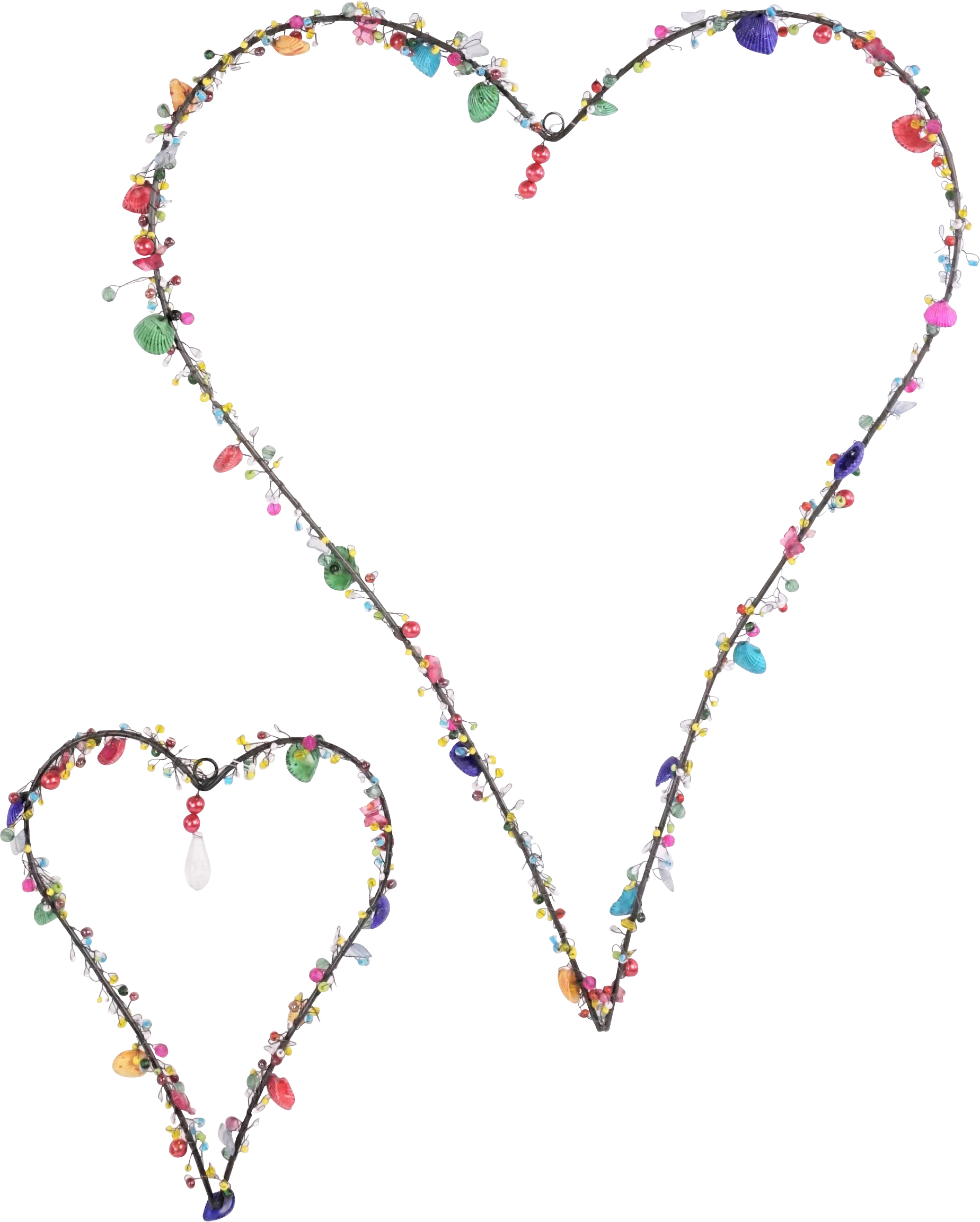 3498 HANGERS HEARTS  S/2