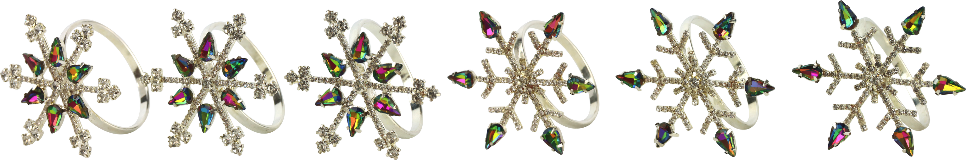 3564 RONDS DE SERVIETTE « CRISTAL » 6P