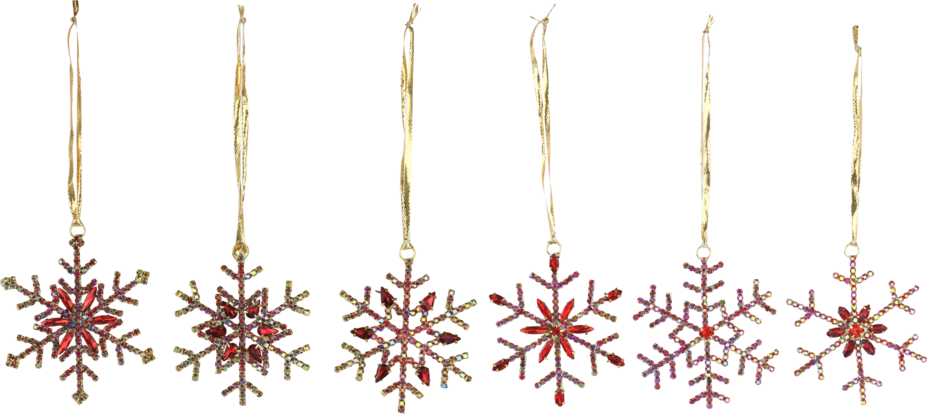 3638 ÉTOILES CRISTAL « RUBIN REDS » 6P