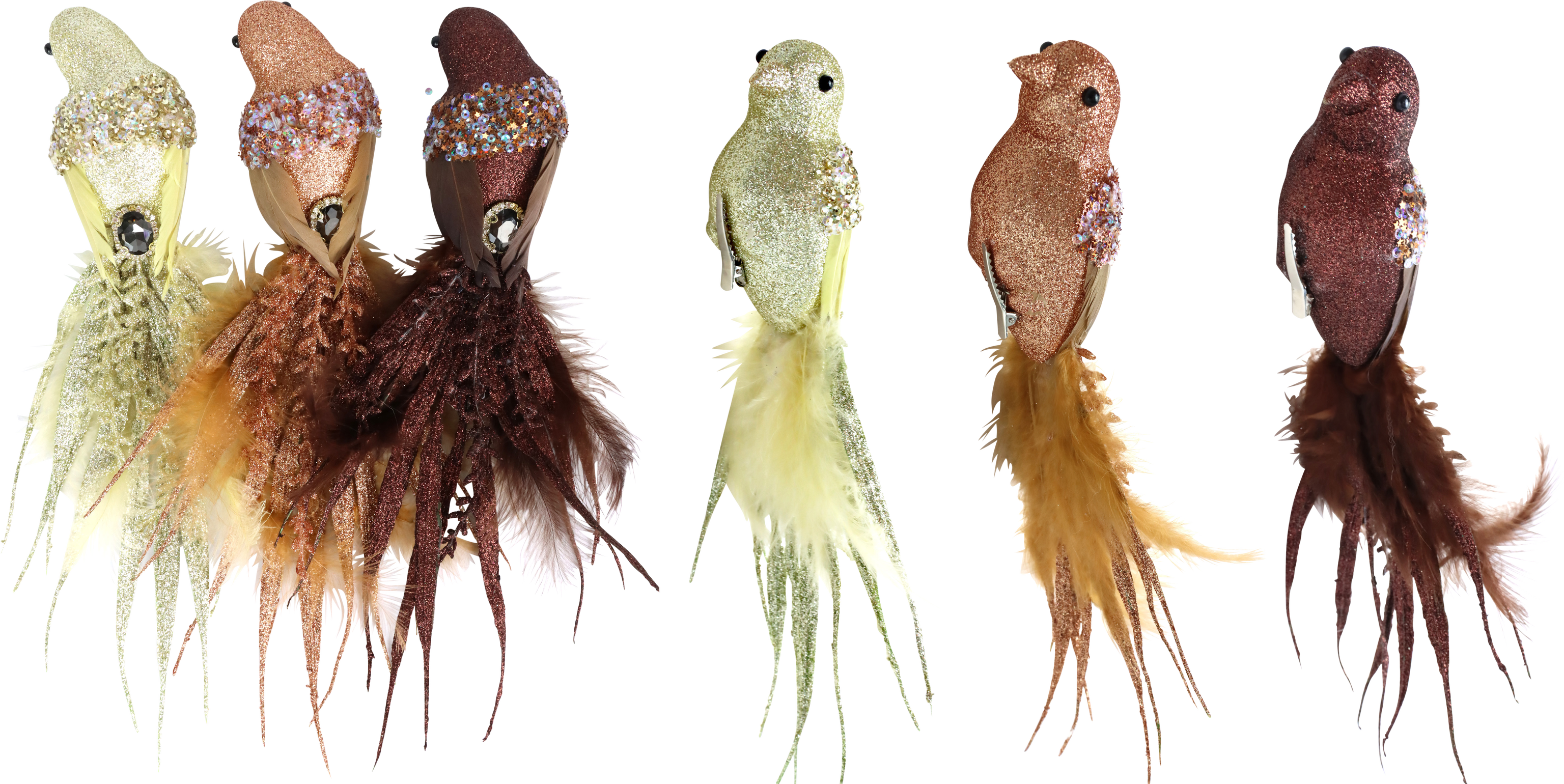 3761 UCCELLI ORNAMEN SPARKLE WINGS  3PZ