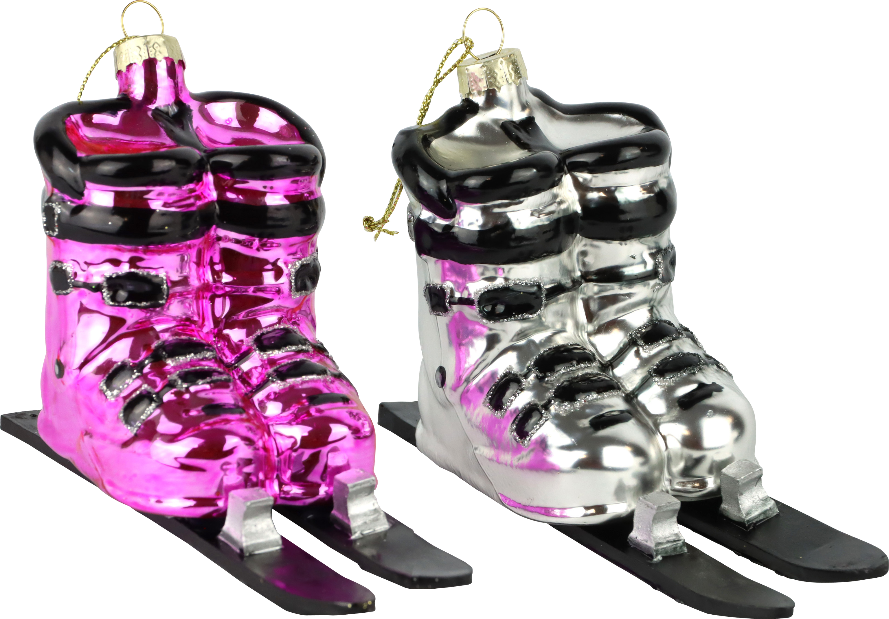 3843 BIJOUX EN VERRE SKI-BOOTS  2P