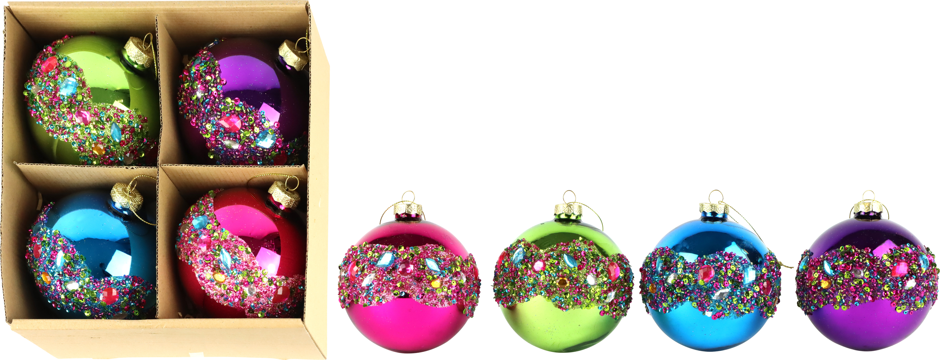 4102 PALLINE DI VET HOLIDAY SPLASH  4PZ