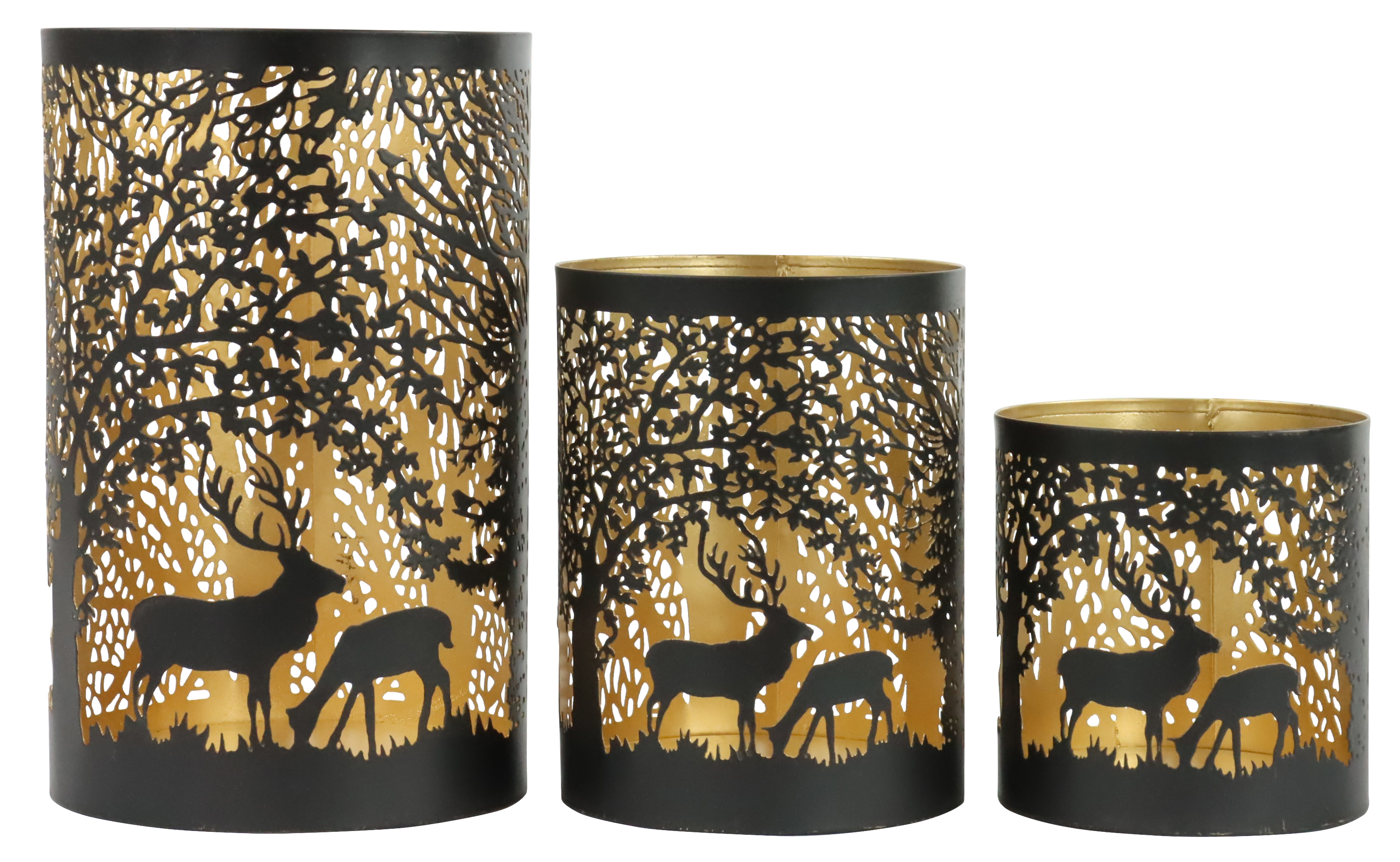 4148 PORTACANDELE CERRO D´ORO  3PZ