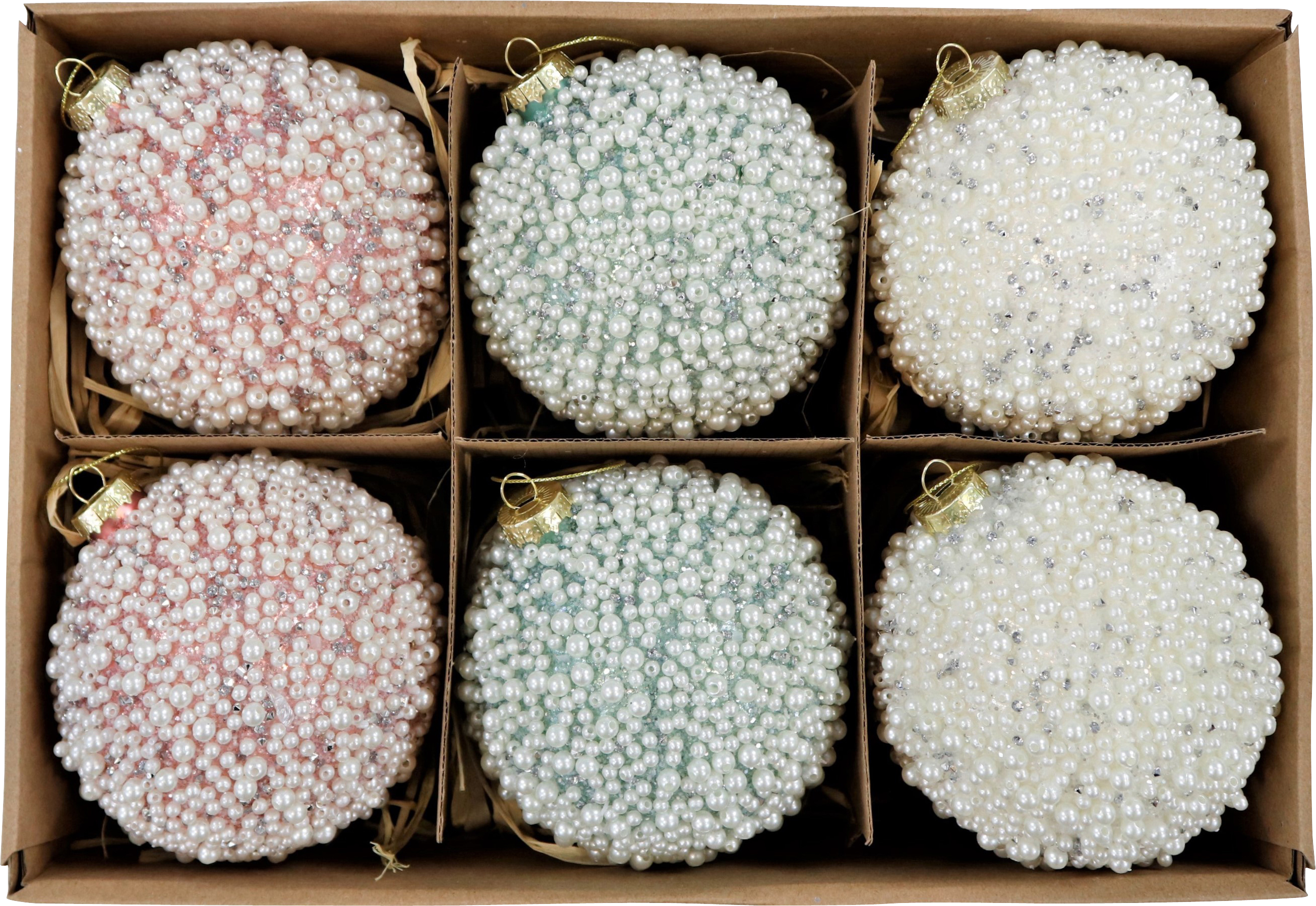 4531 SFERE IN VETRO  PEARLS  6PZ