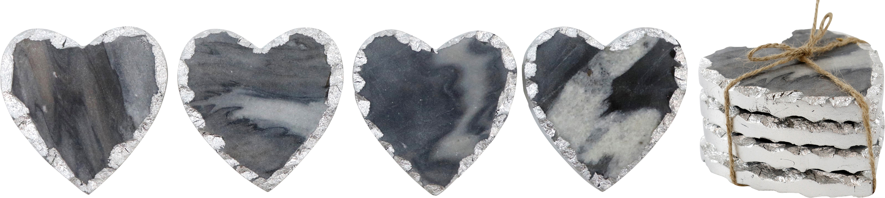 4649 HEART COASTER MARPLE  S/4