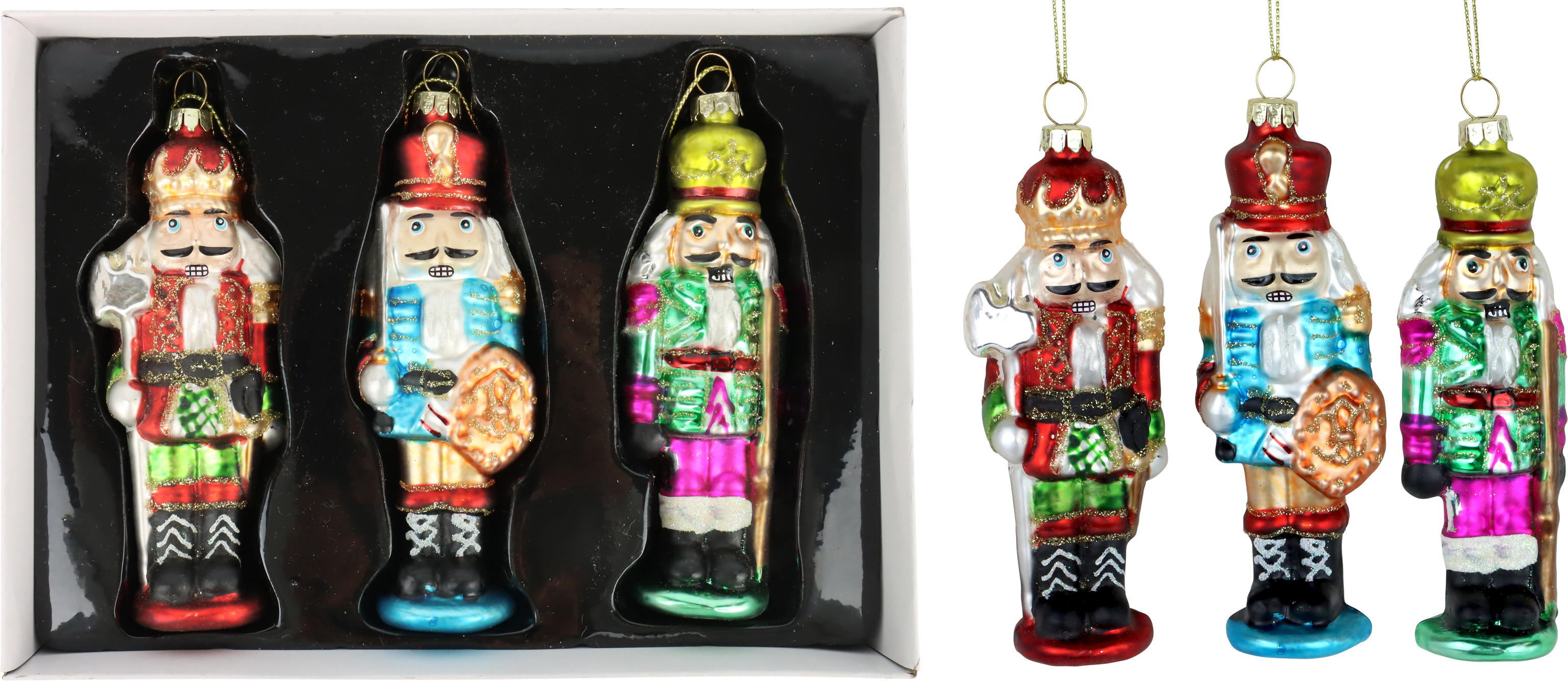 4703 GIOIELLI VETRO SCHIACCIANOCI  3PZ