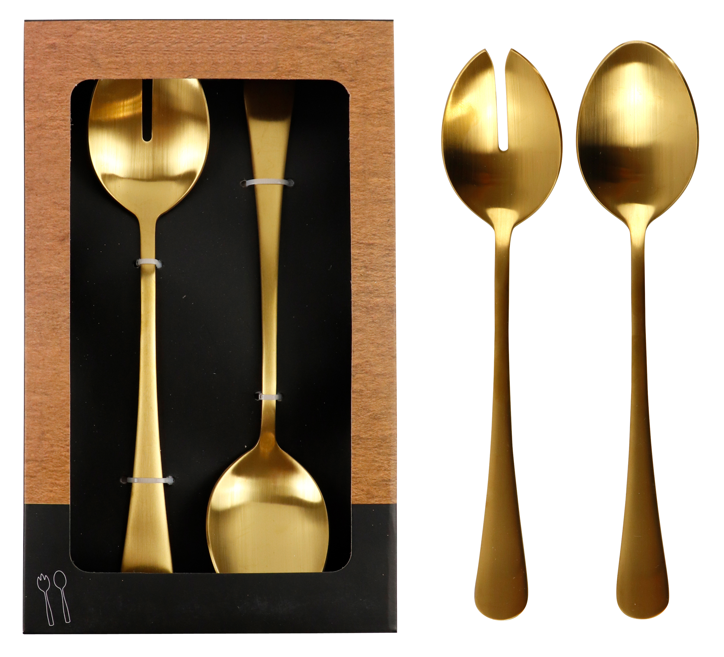 4773 SALAD CUTLERY ORO  S/2