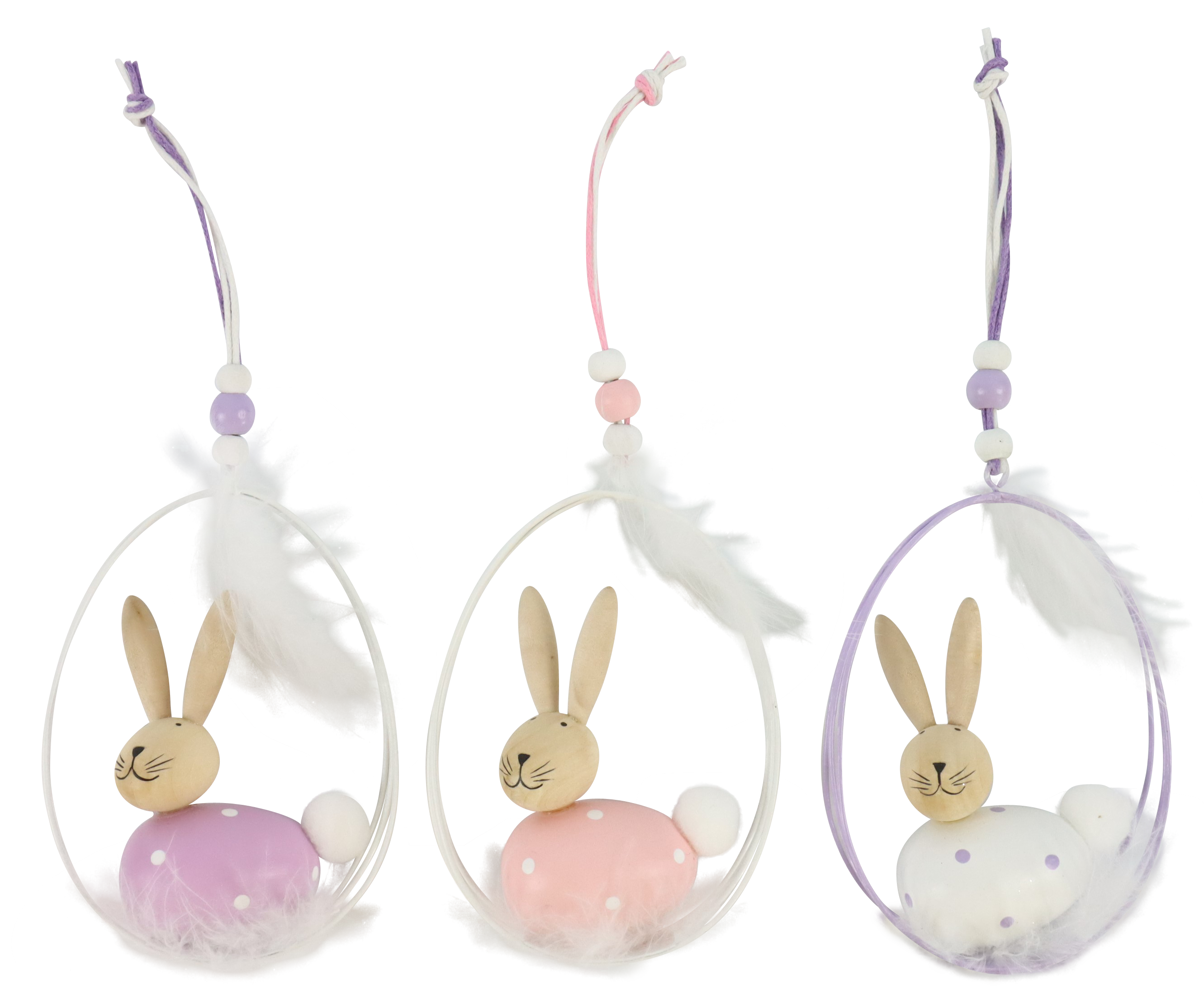 4807 CONIGLI IN UOVO VIOLETTA  3PZ