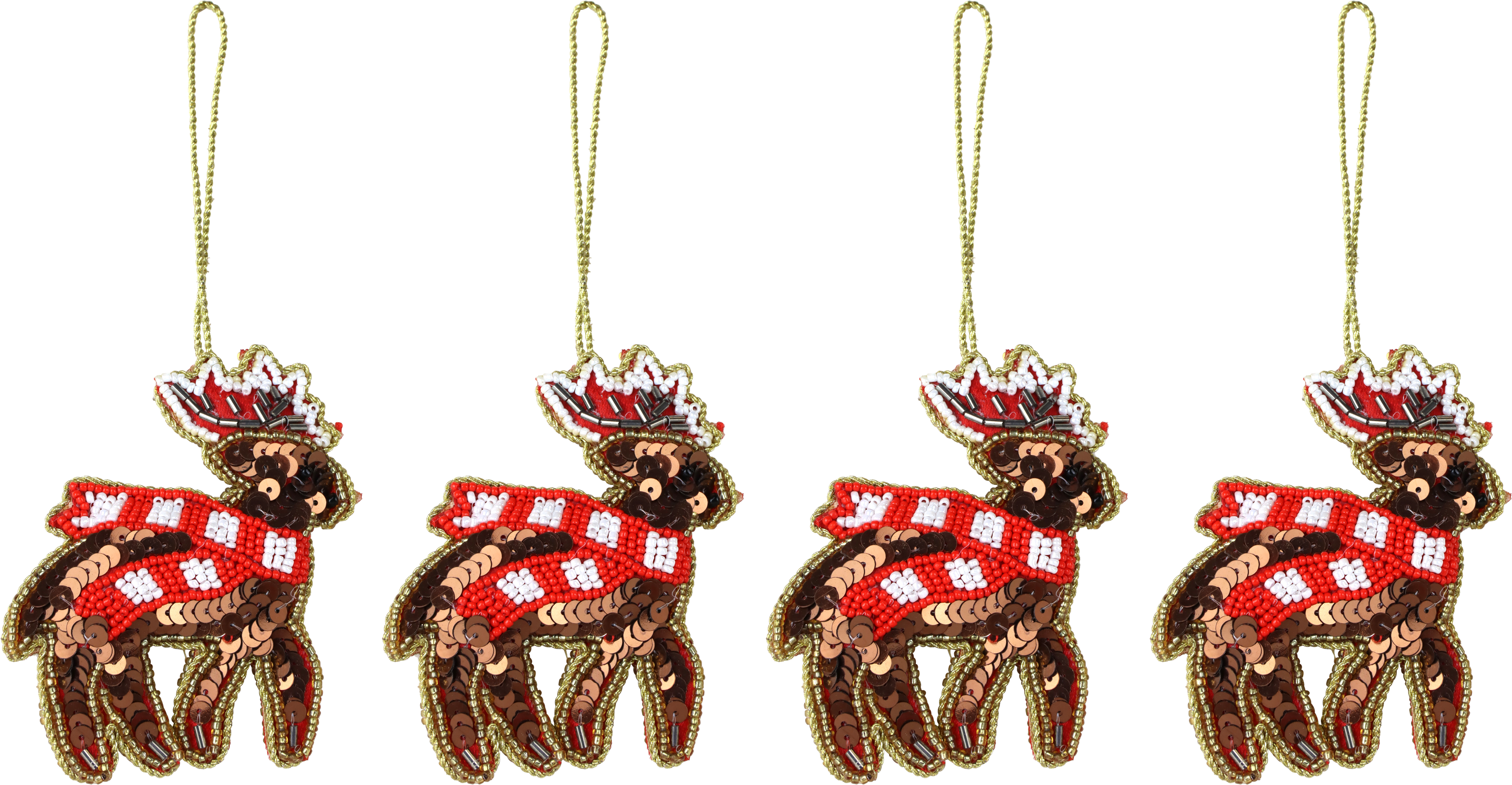 4981 GANCI DI PERLE XMAS-DEERS  4PZ