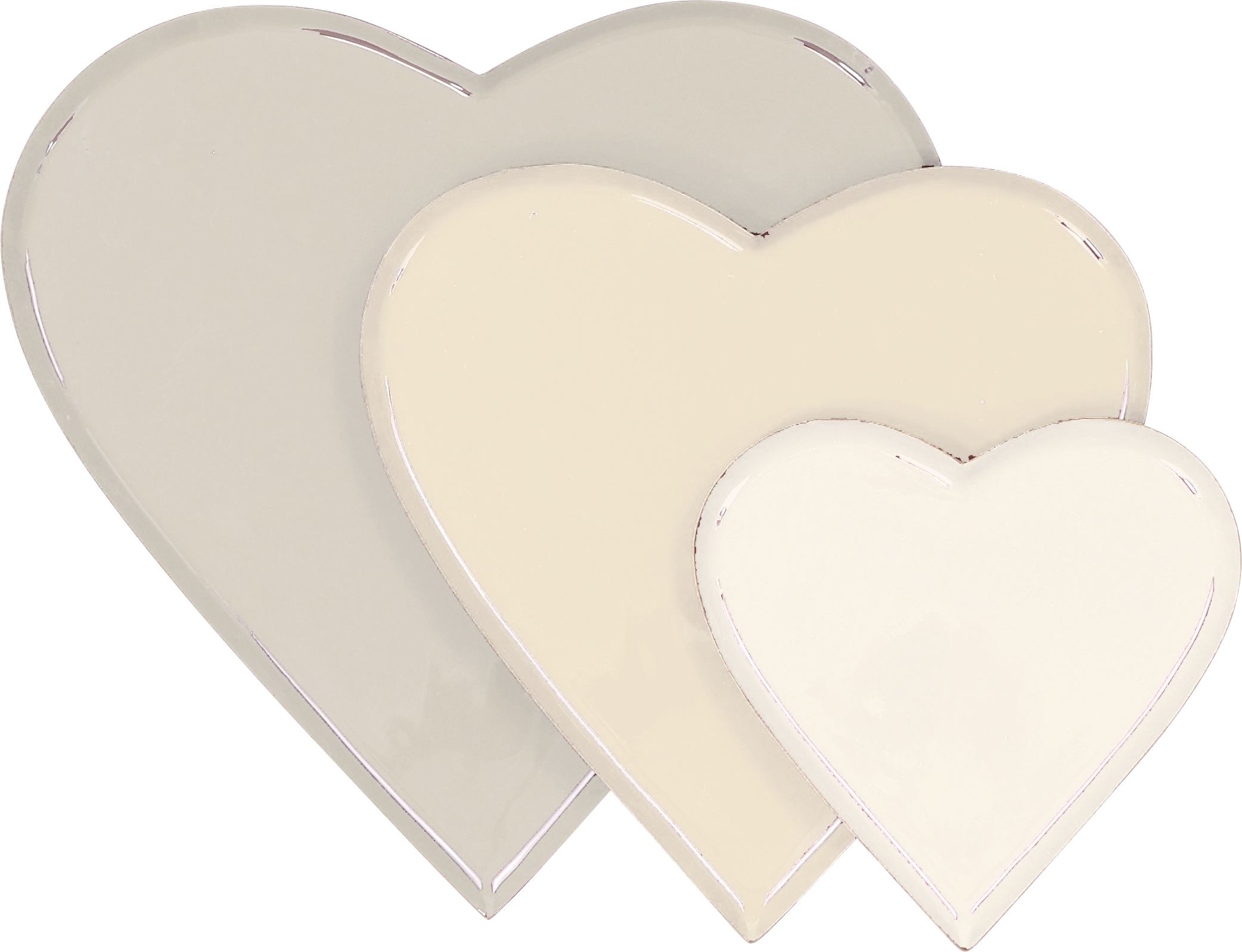 5017 VASSOI CUORE  DELUXE  3PZ