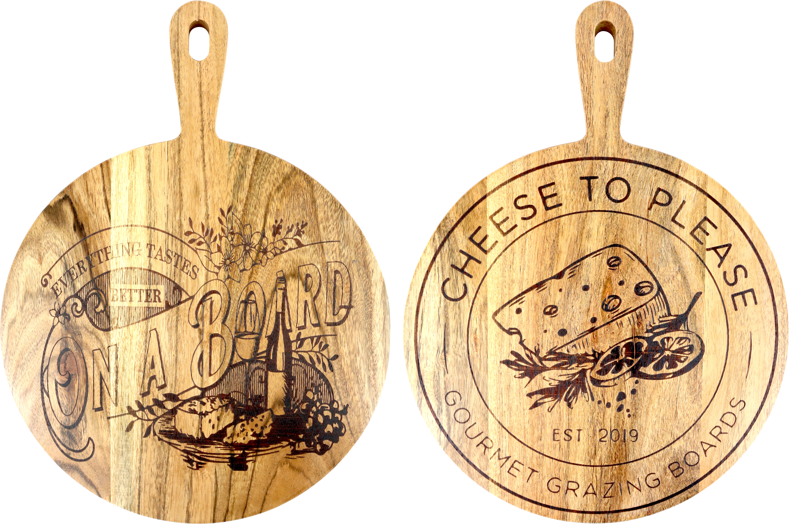 5034 WOODBOARDS BREAD&BUTTER  S/2