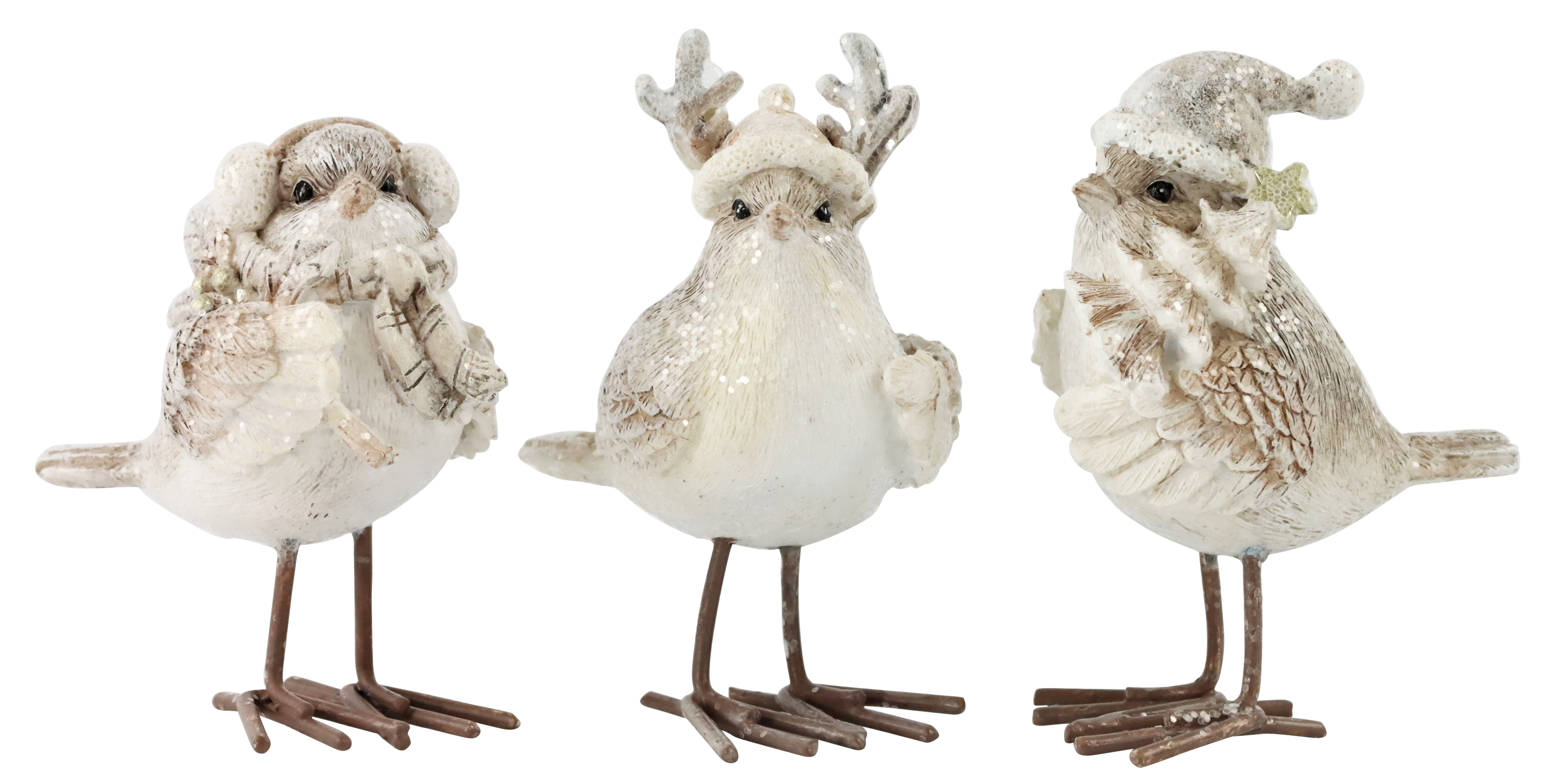 5109 FIGURINES X OISEAU D'HIVER  3P