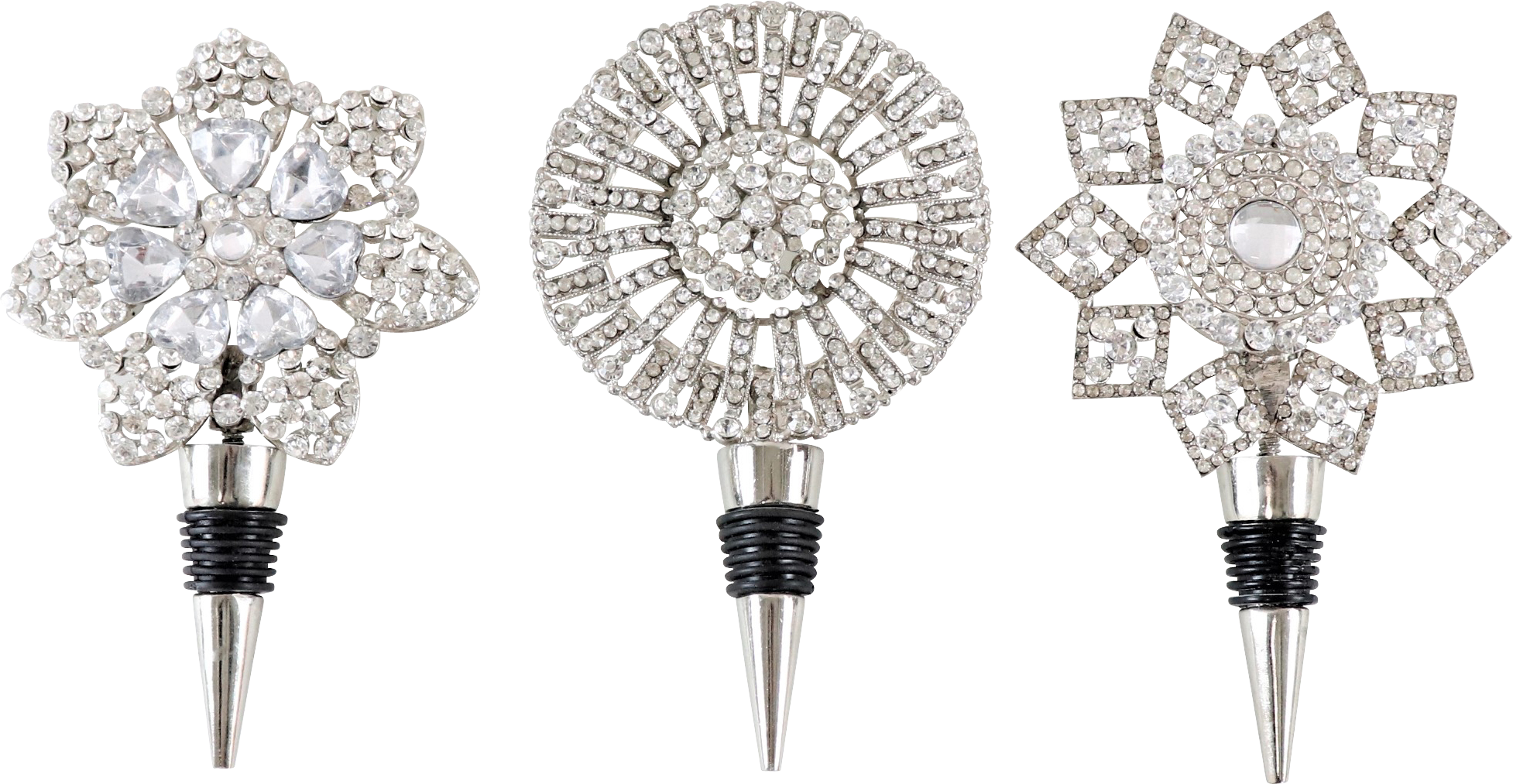 5550 TAPPI BOTTIGLIE  CRISTALLO  3PZ