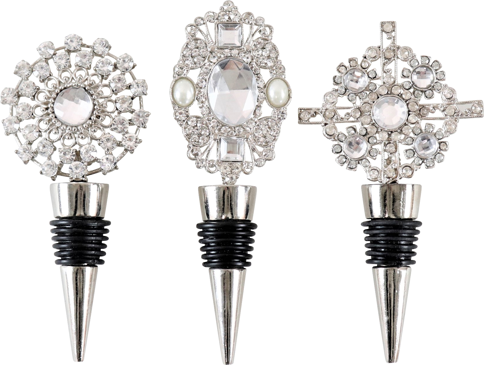 5551 TAPPI BOTTIGLIE  CRISTALLO  3PZ