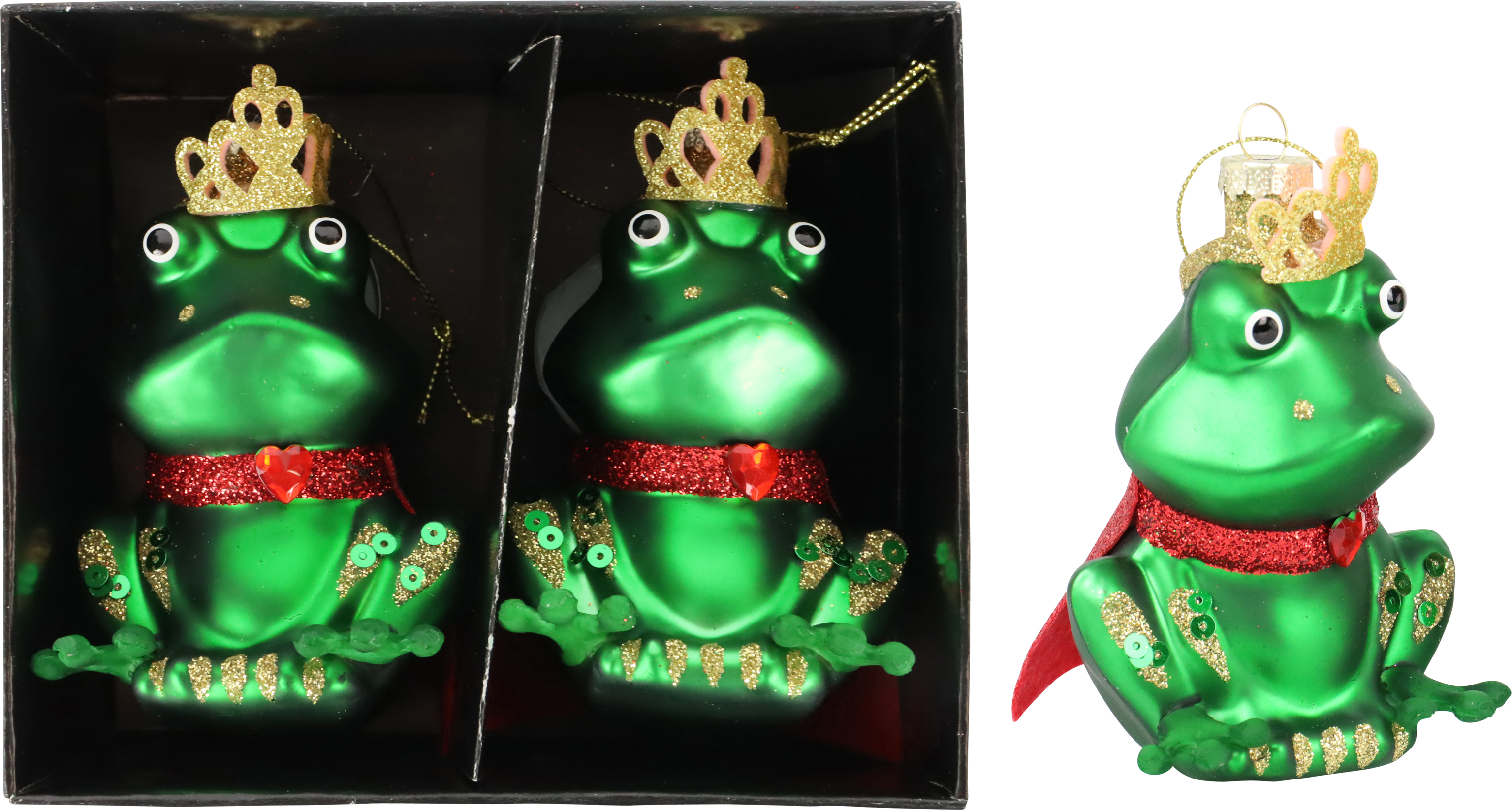 5576 GIOIELLI VETRO FROG KING  2PZ