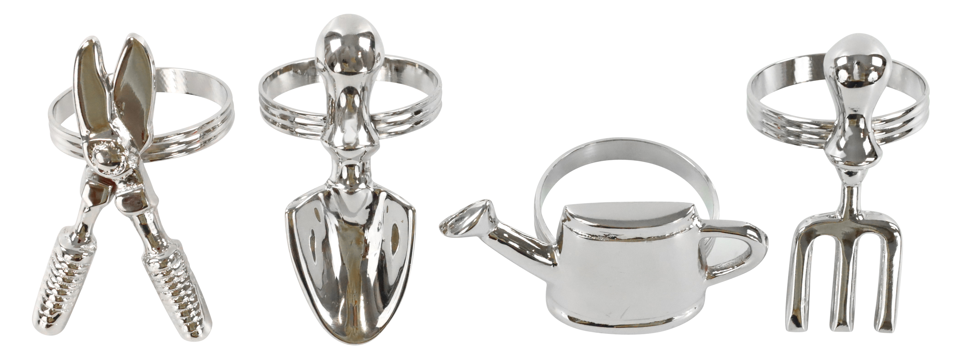 5897 NAPKIN RINGS GARDENER  S/4