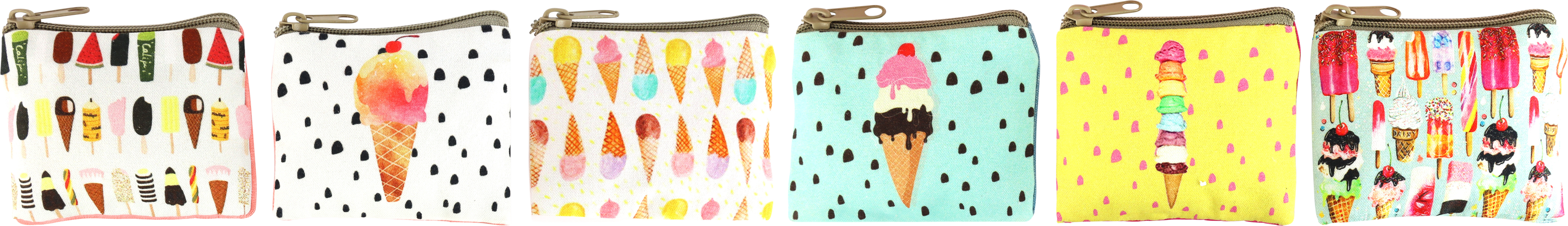 5948 COIN POUCHES SUNDAE SWEETIE  S/6