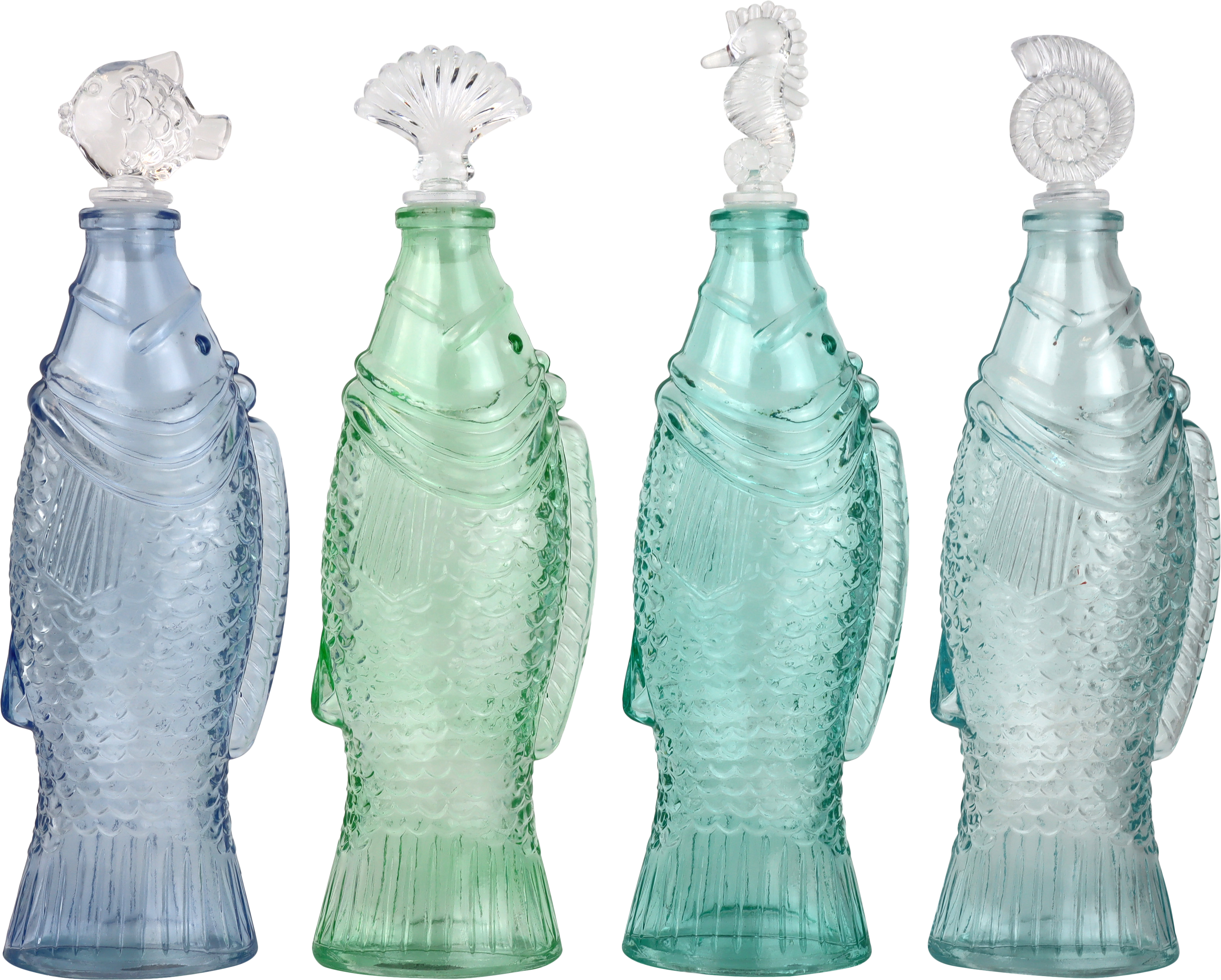 6011 GLASSCARAFFS FISH&FIZZ  S/4