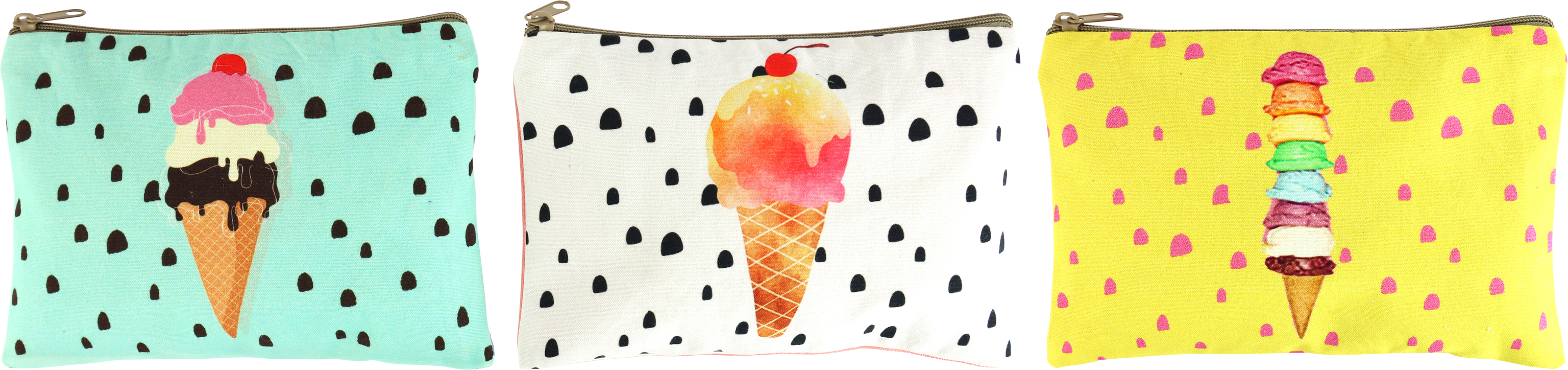6012 COIN POUCHES SUNDAE SWEETIE  S/3