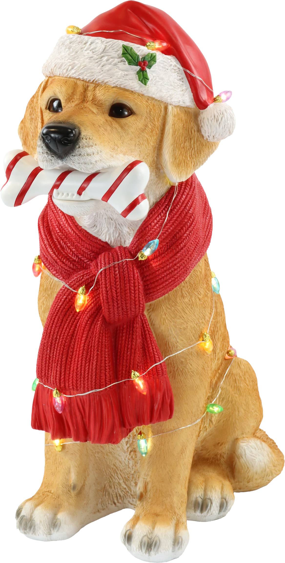 6047 LED-LEUCHTHUND SANTA DOG