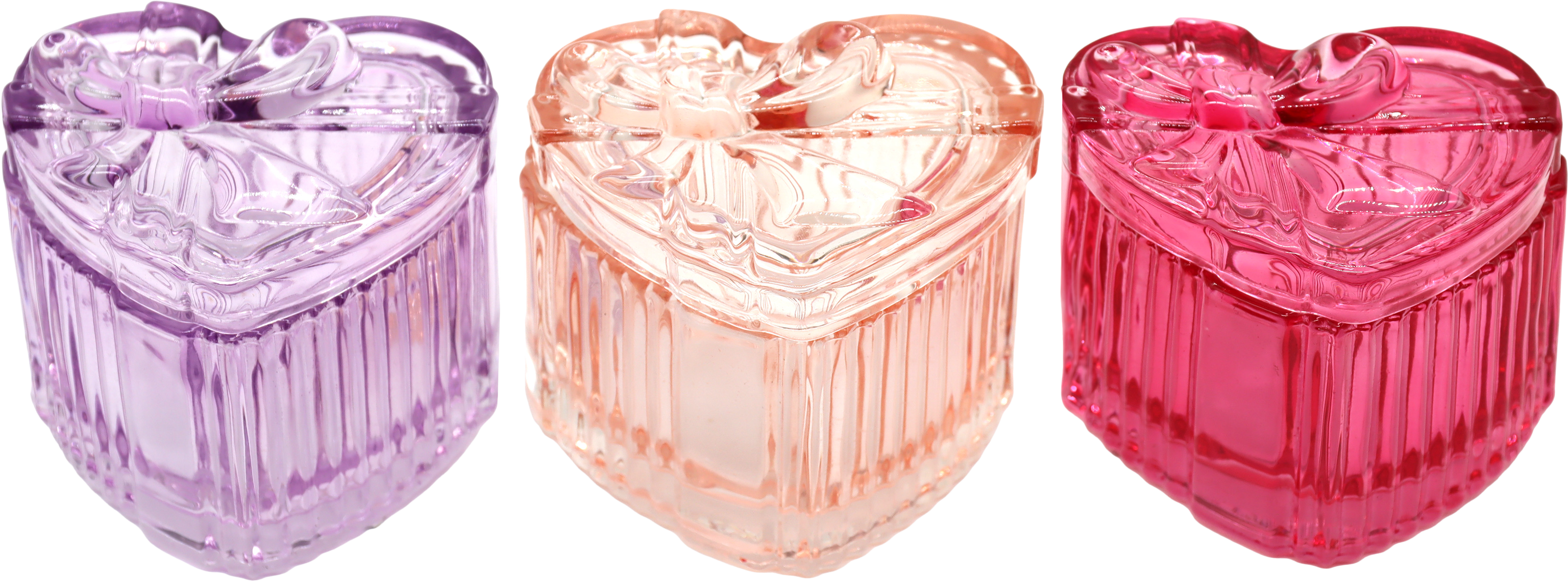 6423 BOÎTES CŒUR GLOW BOW  3P