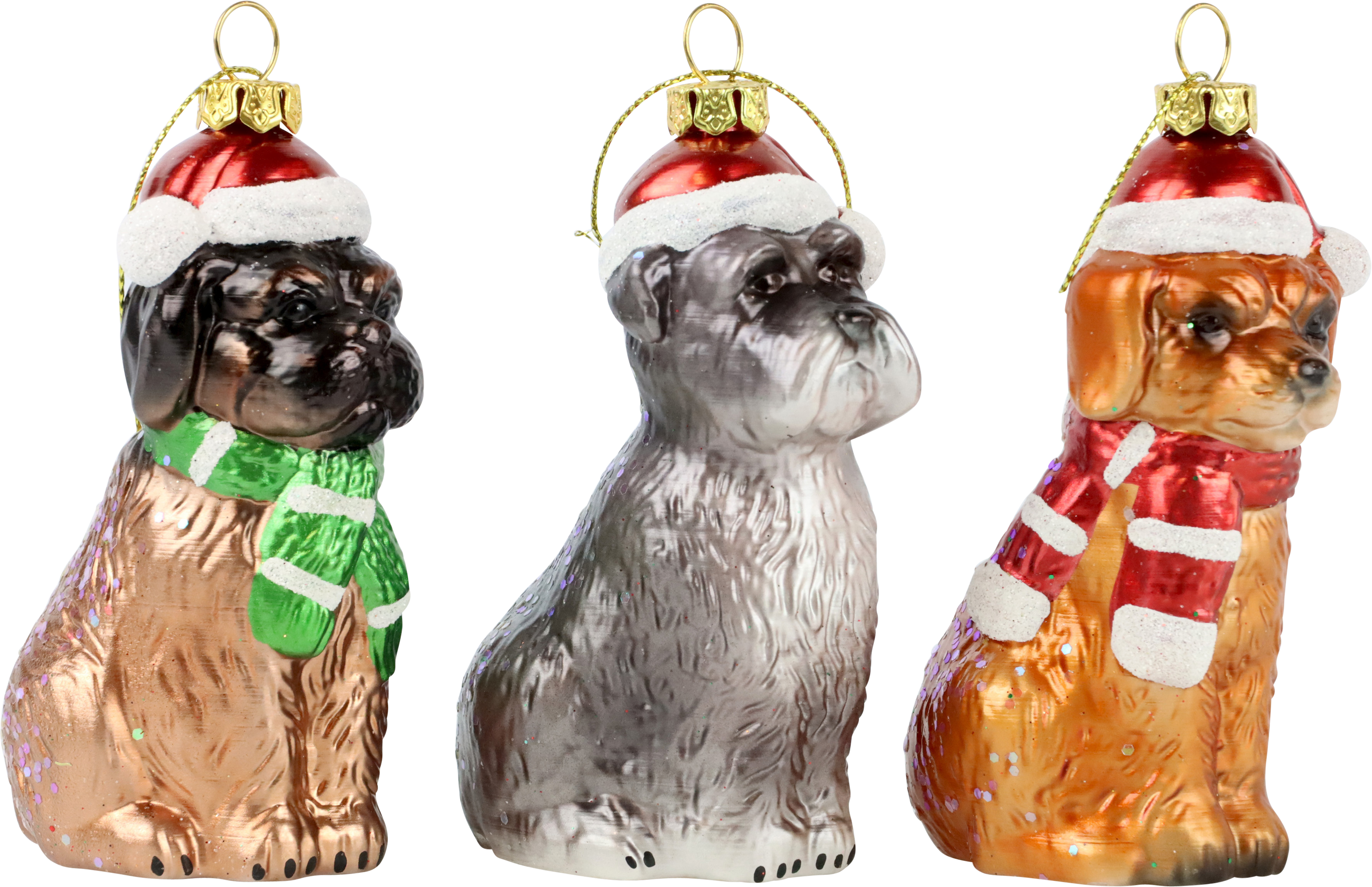 6555 PENDENTE XMAS-DOGS  3PZ