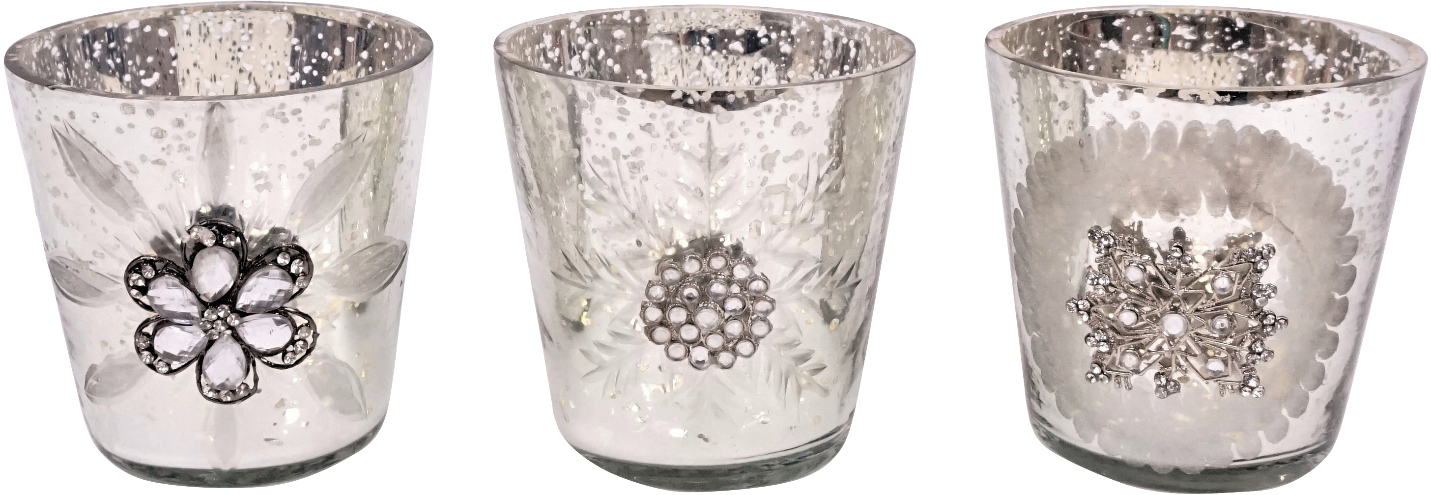 7305 PORTACANDELA  ICE CRYSTALL  3PZ