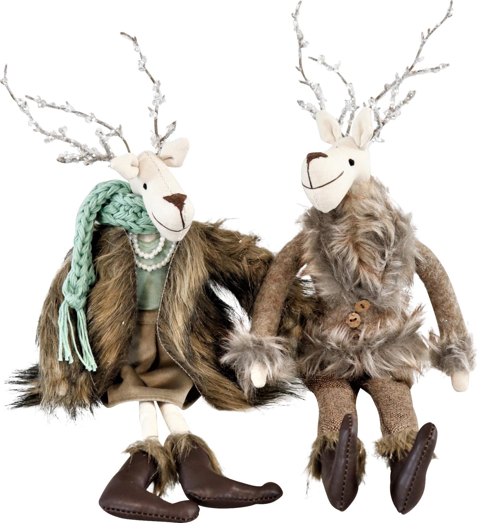 7616 DECO-ELK COUPLE MONTAGNE  S/2