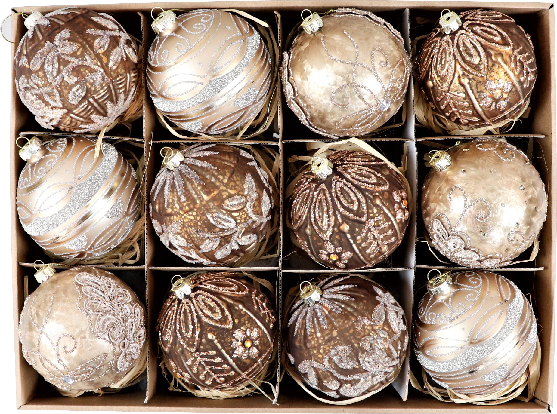 7934 VINTAGE-BOX GLASSBALLS  12PZ