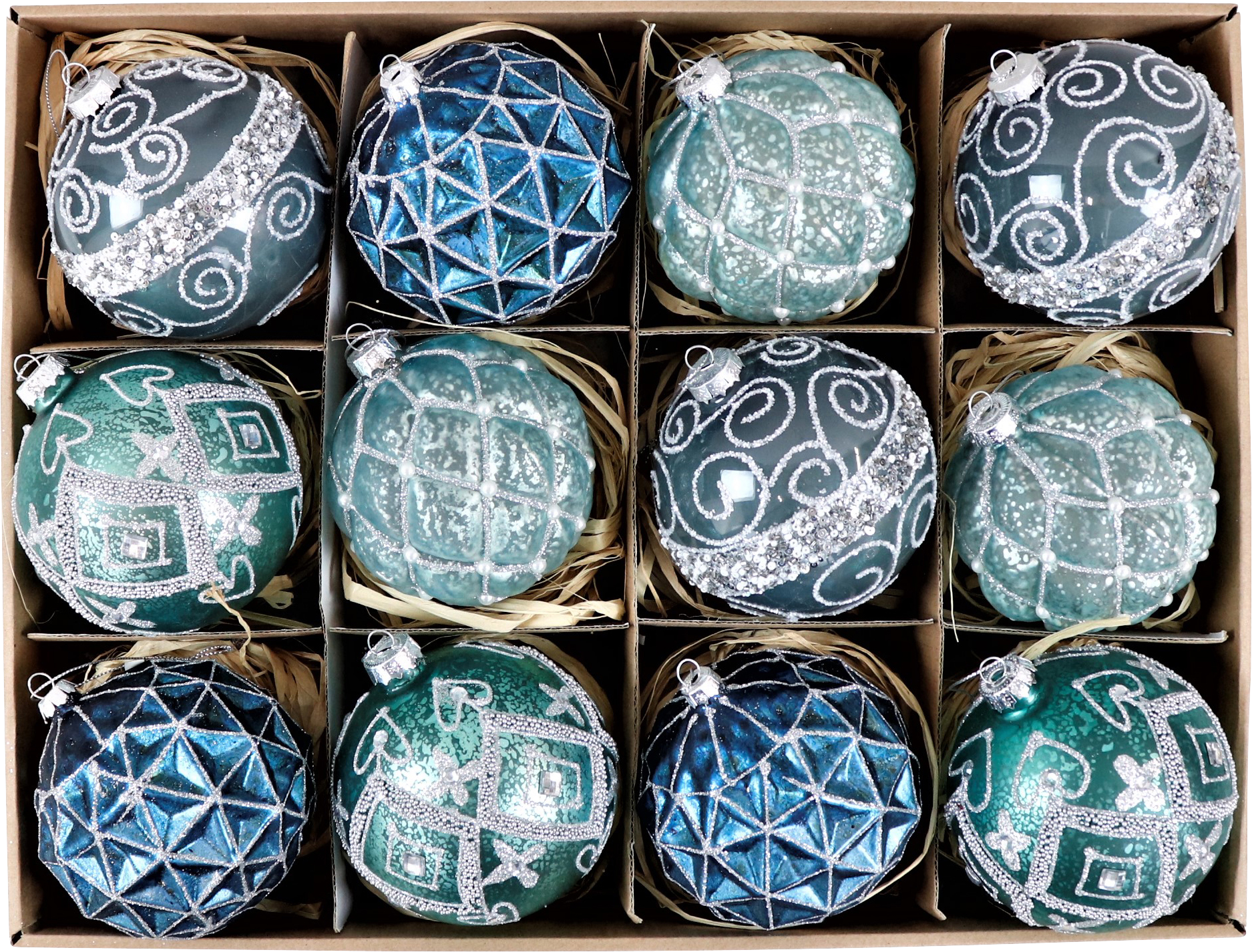 7935 VINTAGE-BOX GLASSBALLS  12PZ