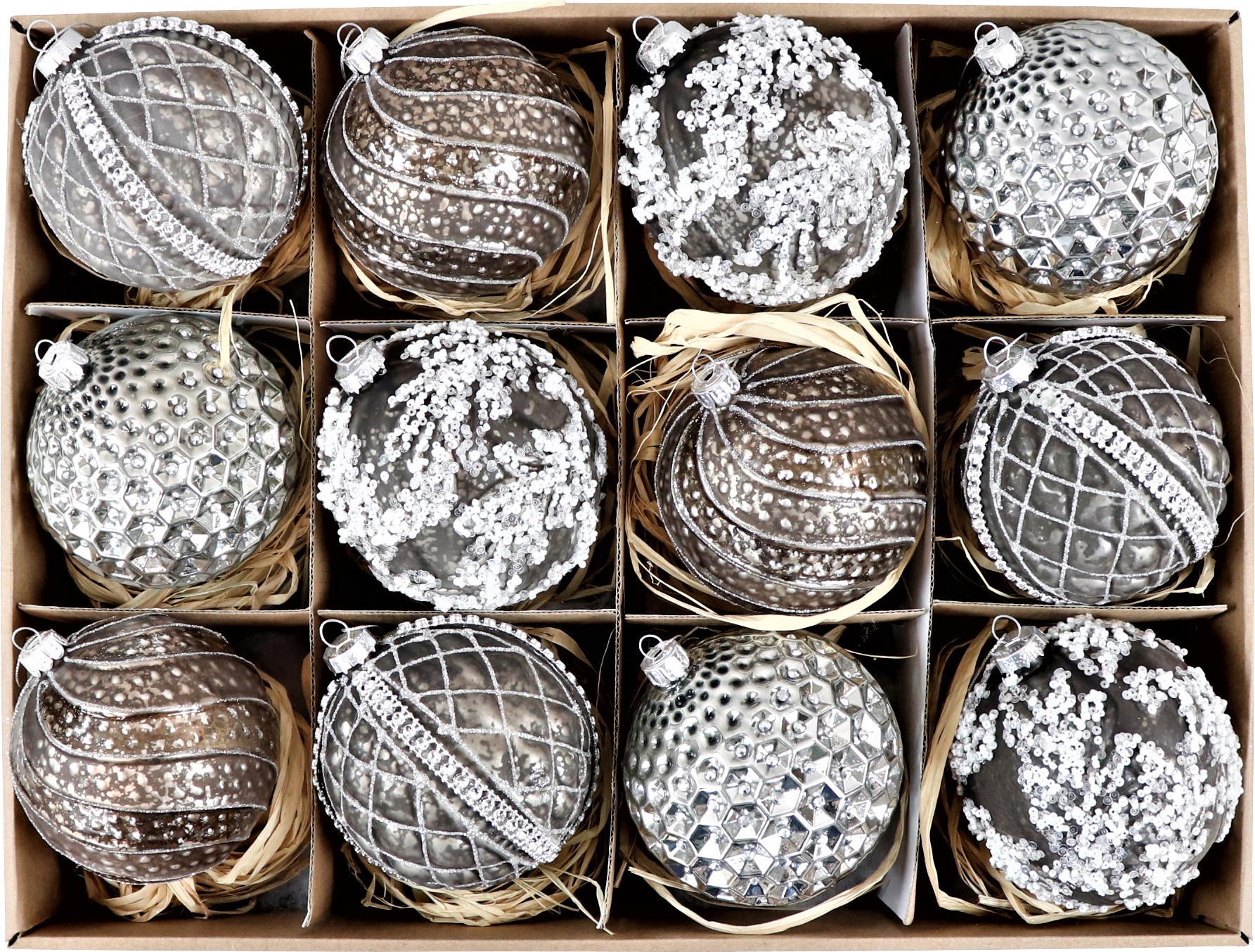 7938 BOX VINTAGE  GLASSBALLS  12PZ