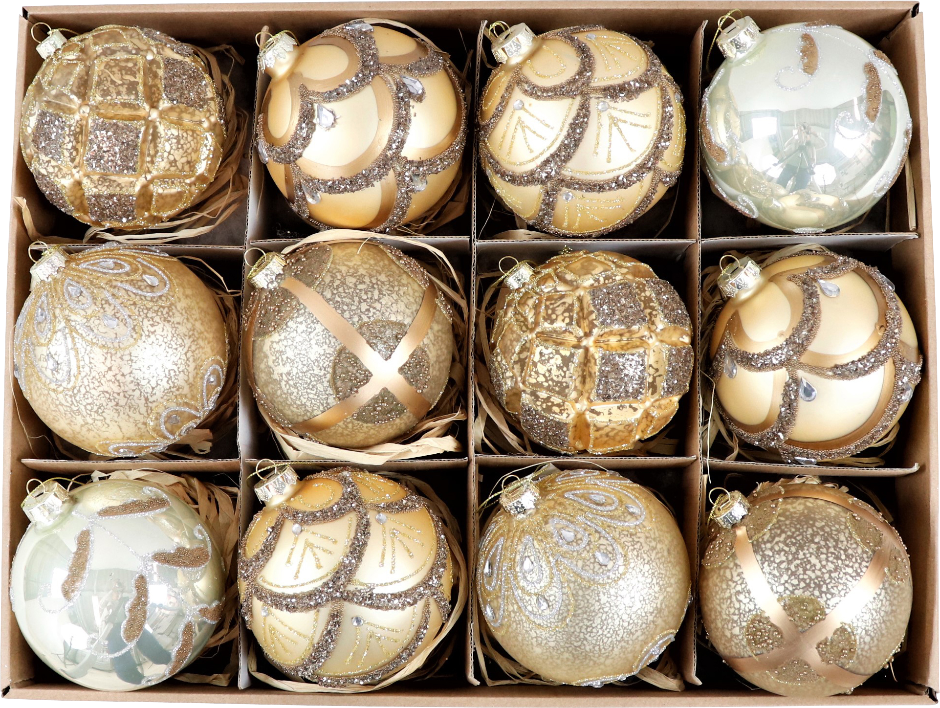 7939 BOX VINTAGE  PALLE DI VETRO  12PZ