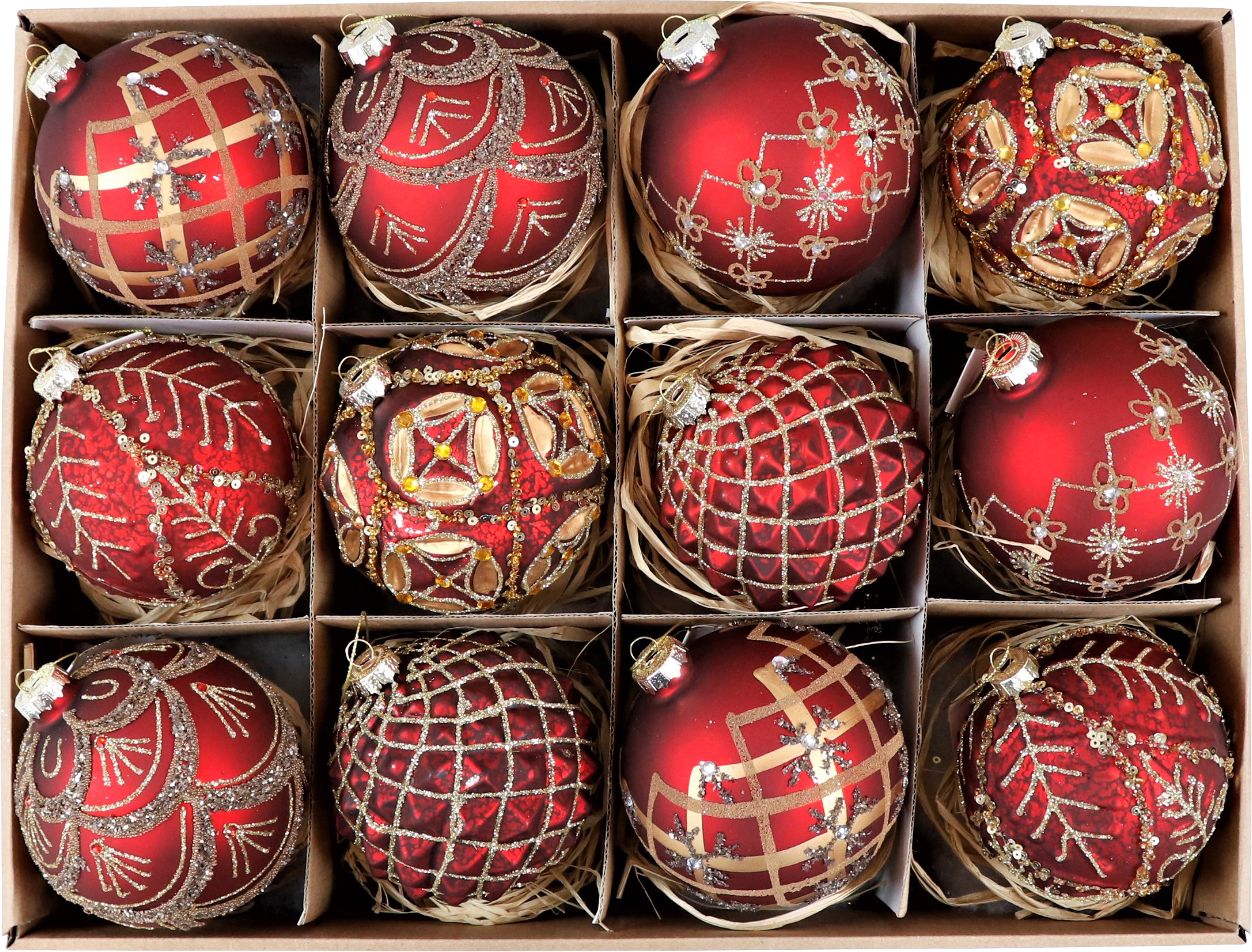 7941 BOX VINTAGE  PALLE DI VETRO  12PZ