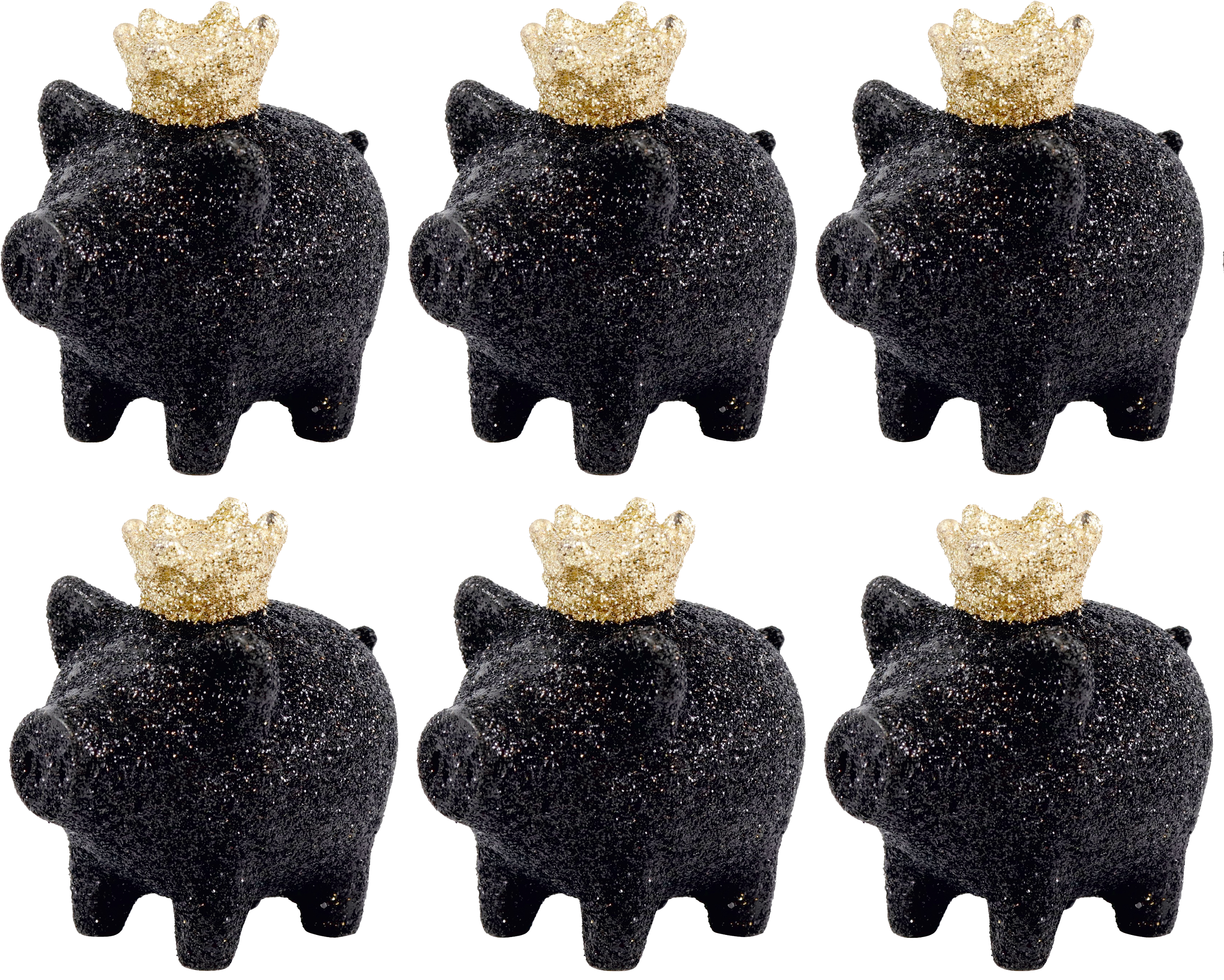 8030 FIGURE  BLACK PIGS  6PZ