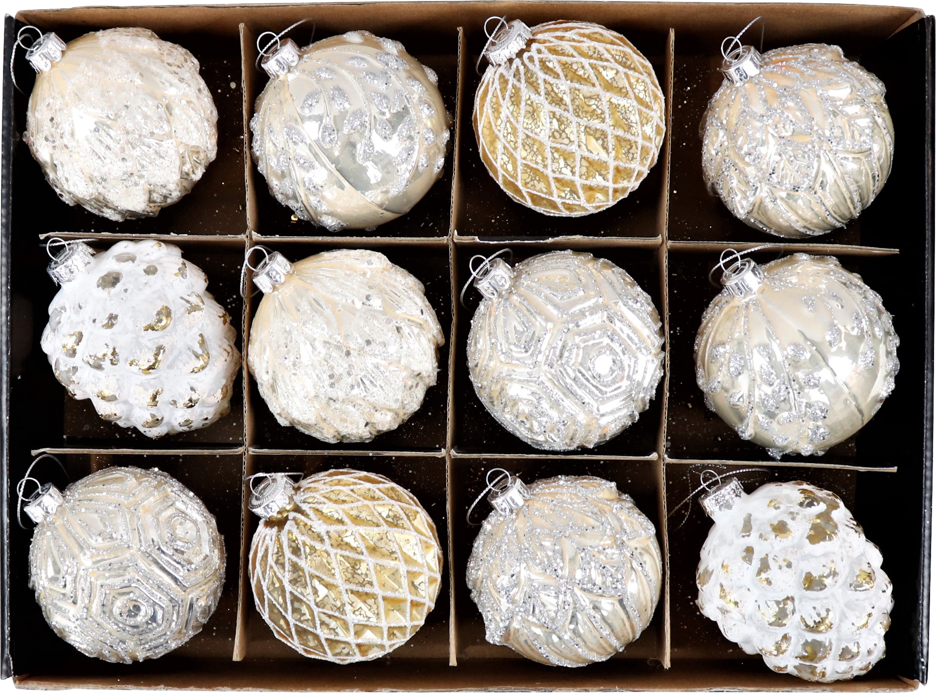 8265 DISPLAYBOX GLASS BALLS  S/12