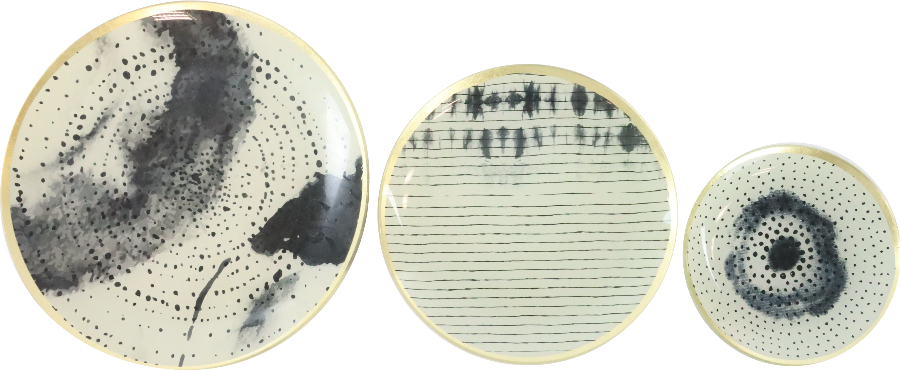 8291 GLASS PLATES ARTE  S/3